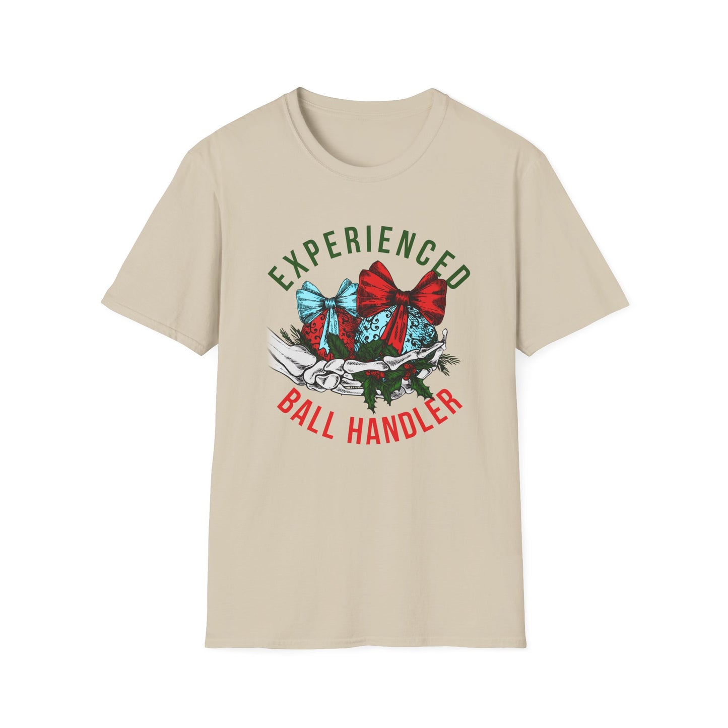 Experienced Ball Handler Unisex Heavy Cotton Tee. Merry Christmas Shirt, Christmas Ornament Shirt, Adult Christmas Tee, Funny Christmas Tee