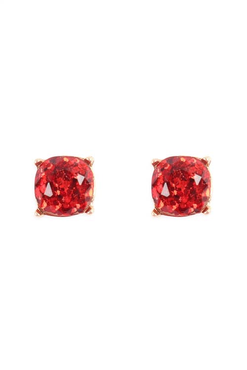 Sparkling Glitter Epoxy Stud Earrings- The Gathering Cafe