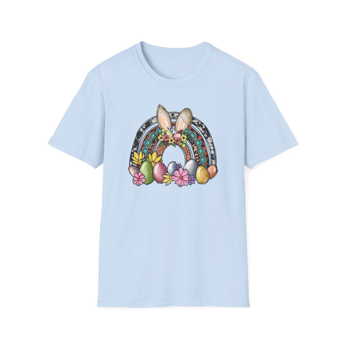 Easter Bunny Rainbow Western T-Shirt | Easter Tee