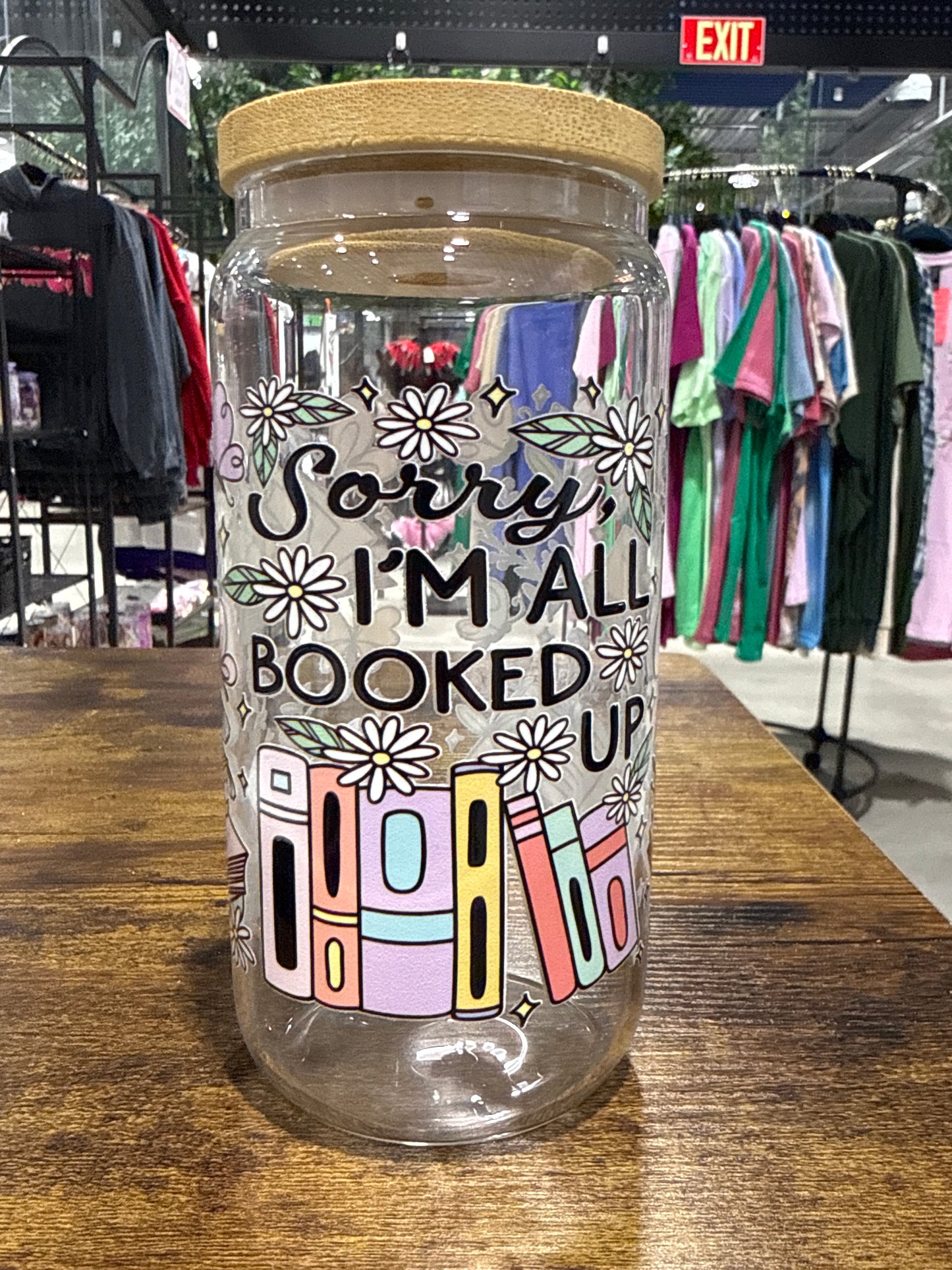 Sorry I’m All Booked 16oz Glass