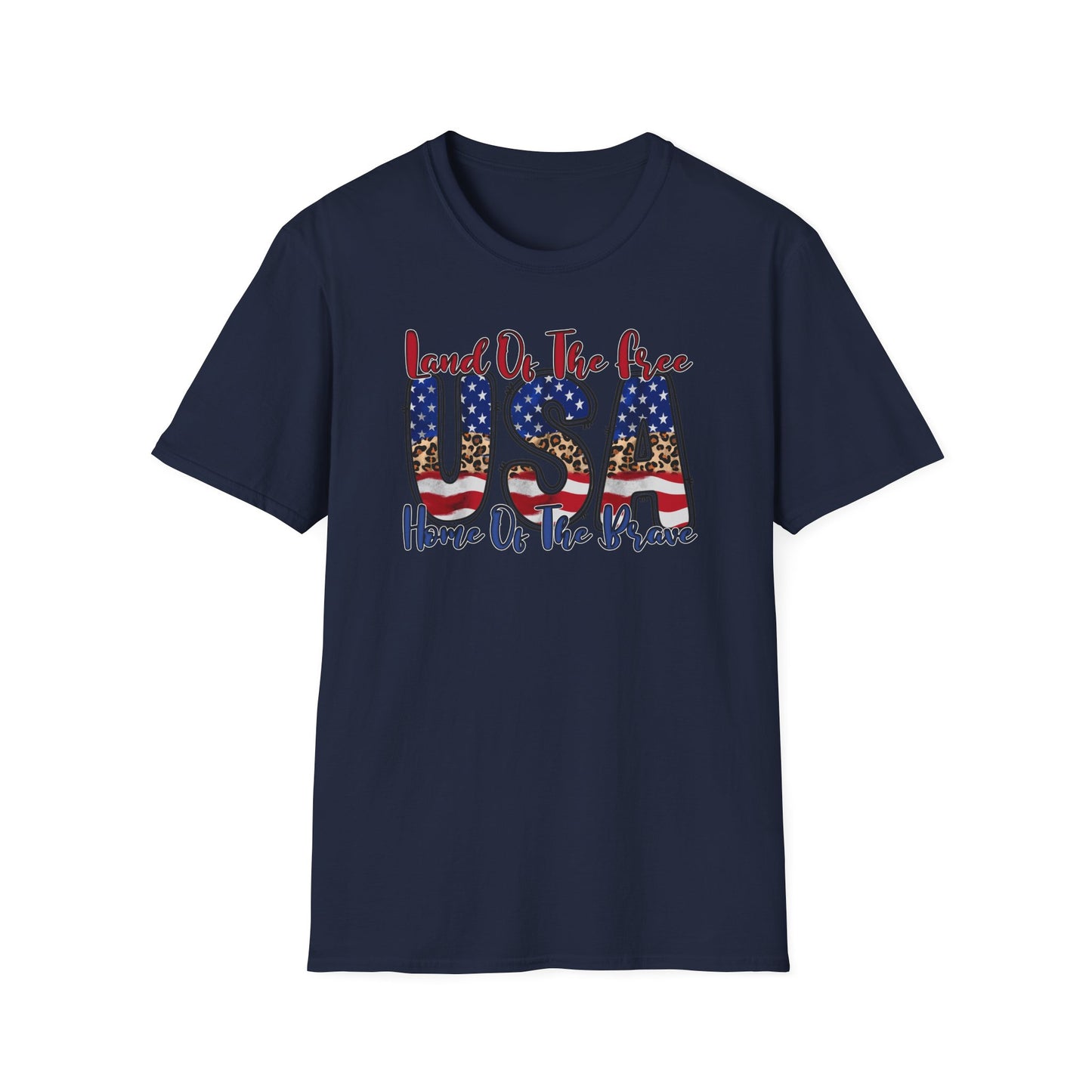 Land of the Free Because of the Brave T-Shirt — USA Flag Americana