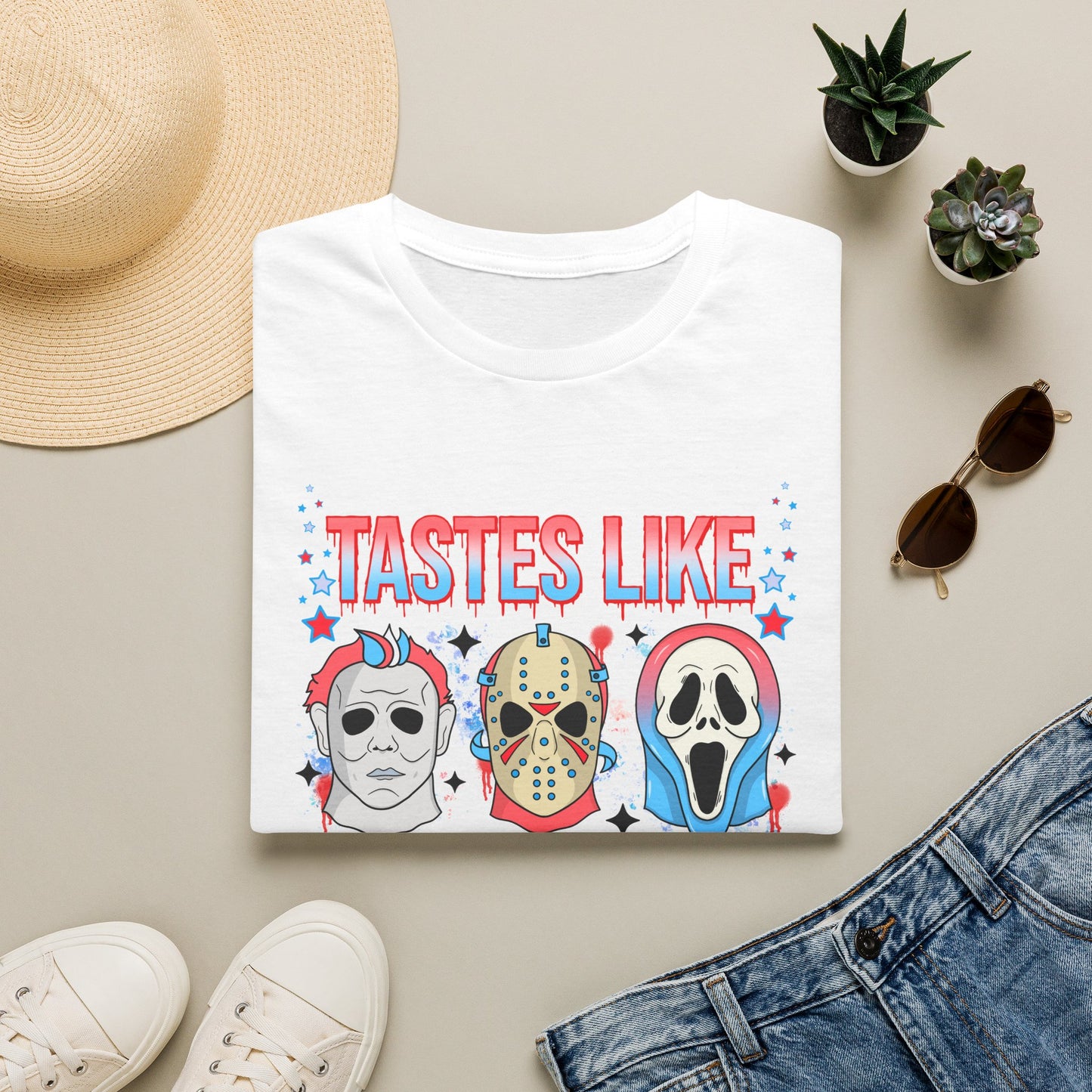 4th of July 'Taste Like Freedom' Horror Characters T-Shirt