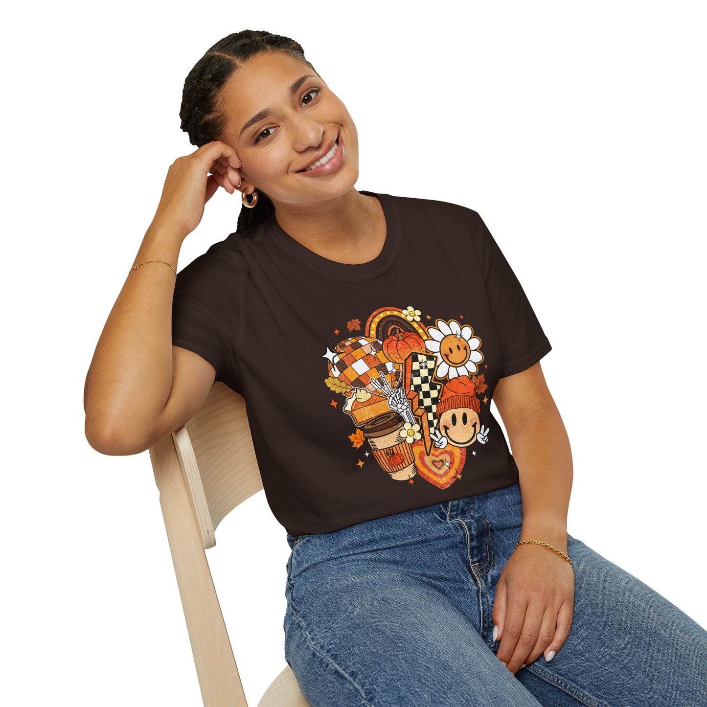 Retro Fall, Pumpkin Spice Unisex Jersey Short Sleeve Tee