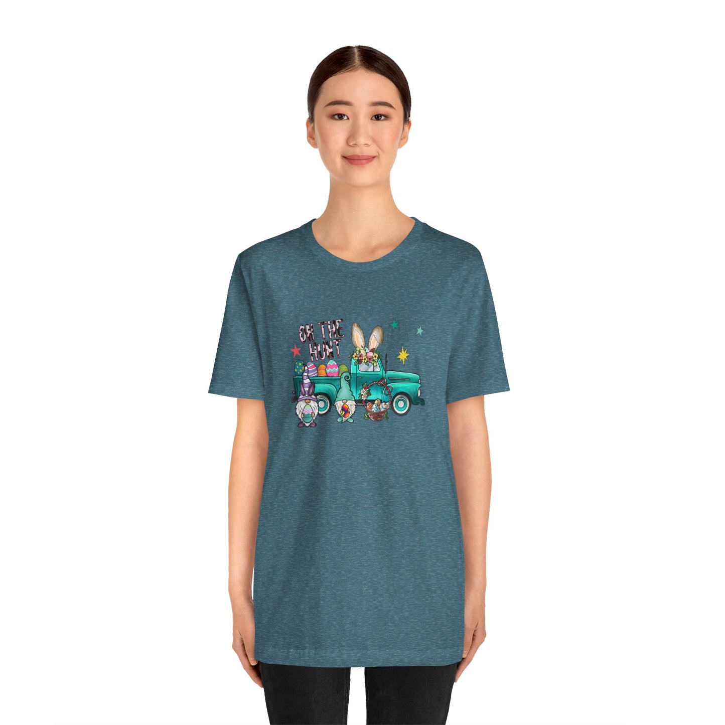 On the Hunt Easter Vintage Truck Unisex Jersey Short Sleeve Tee