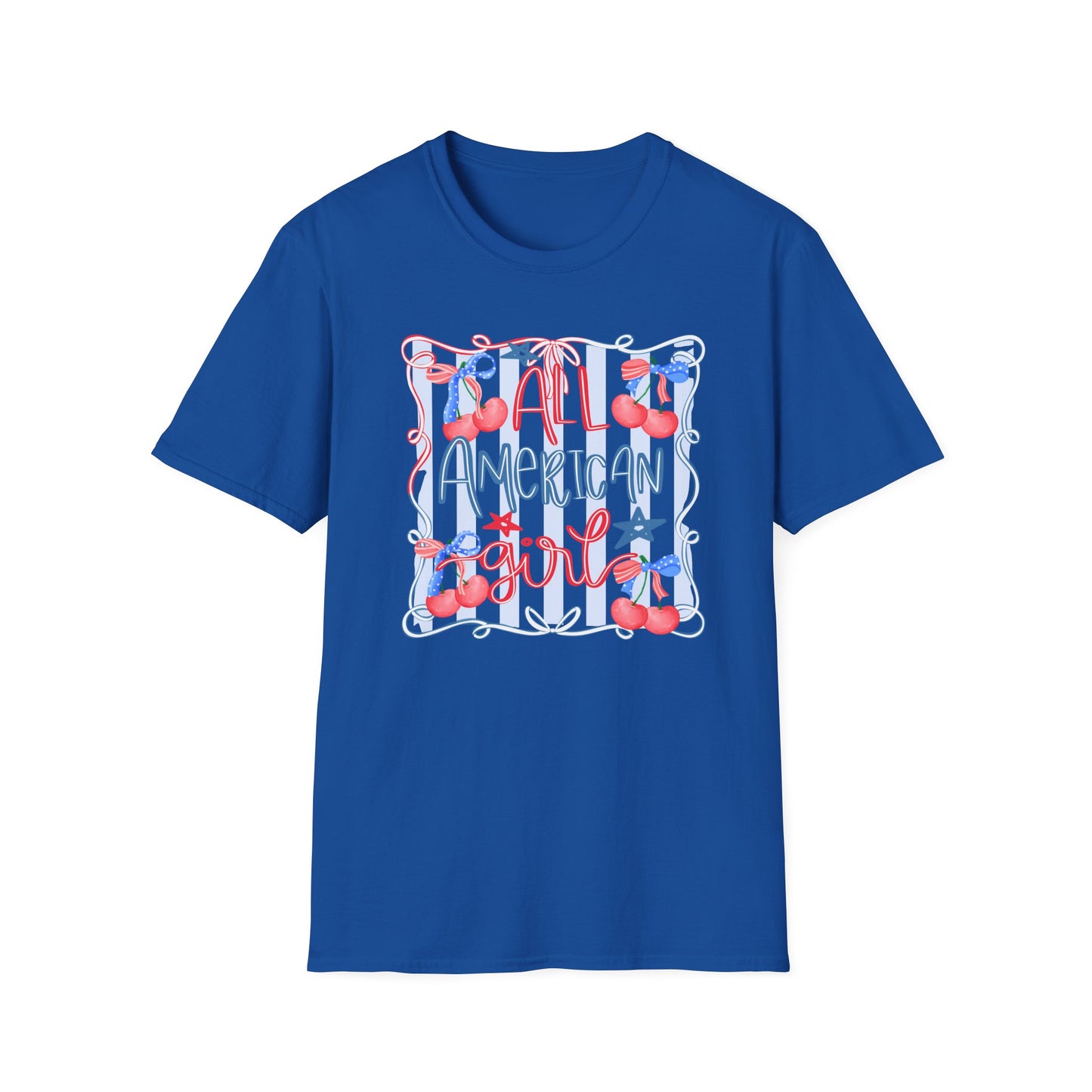 All American Girl Cherries T-Shirt | Cute Girlie Cherry Design