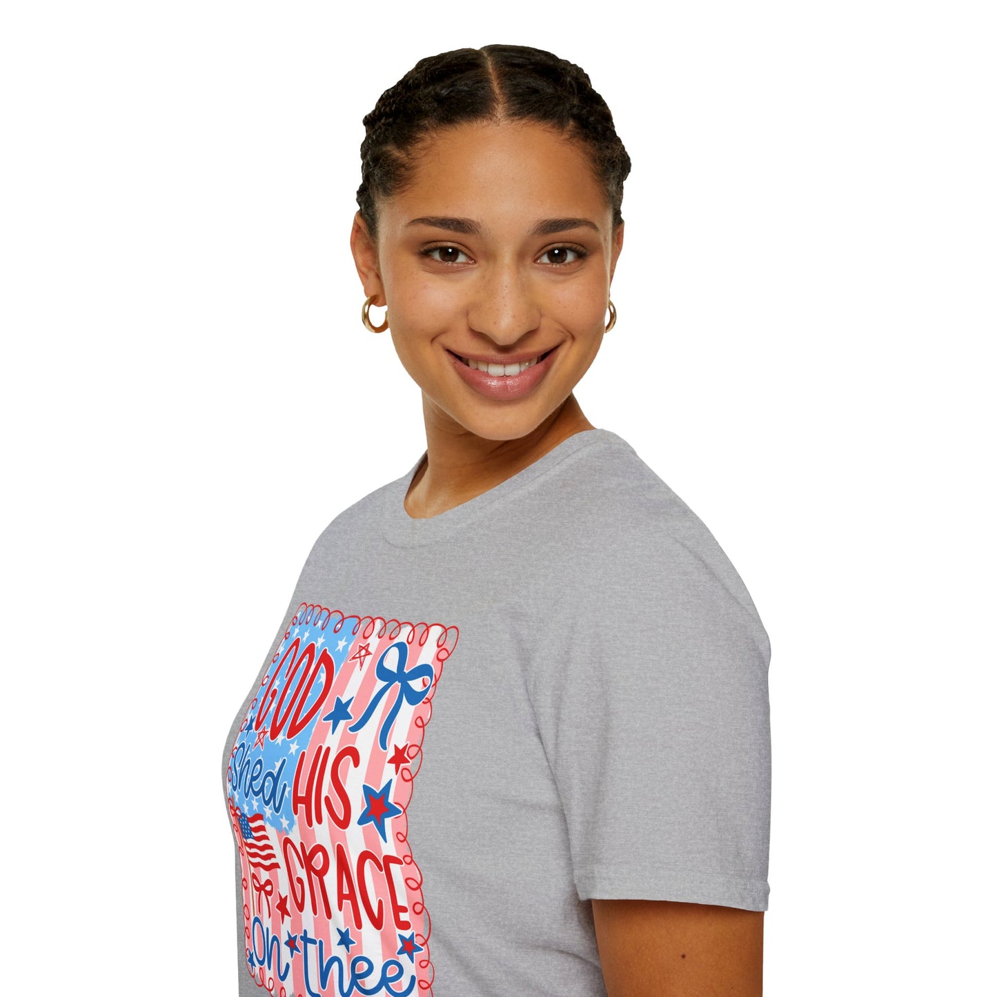 God Shed His Grace on the Red White and Blue T-Shirt | Americana Faith