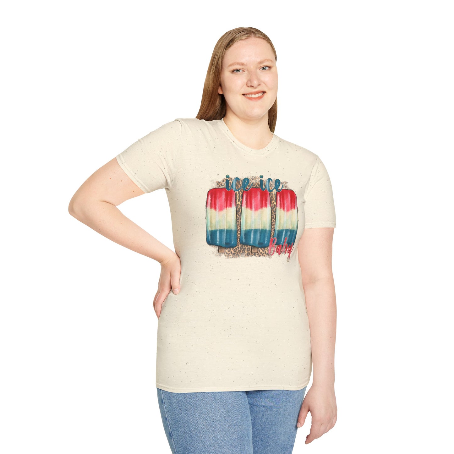 Ice Ice Baby Americana T-Shirt — Red, White & Blue Funny Song Tee