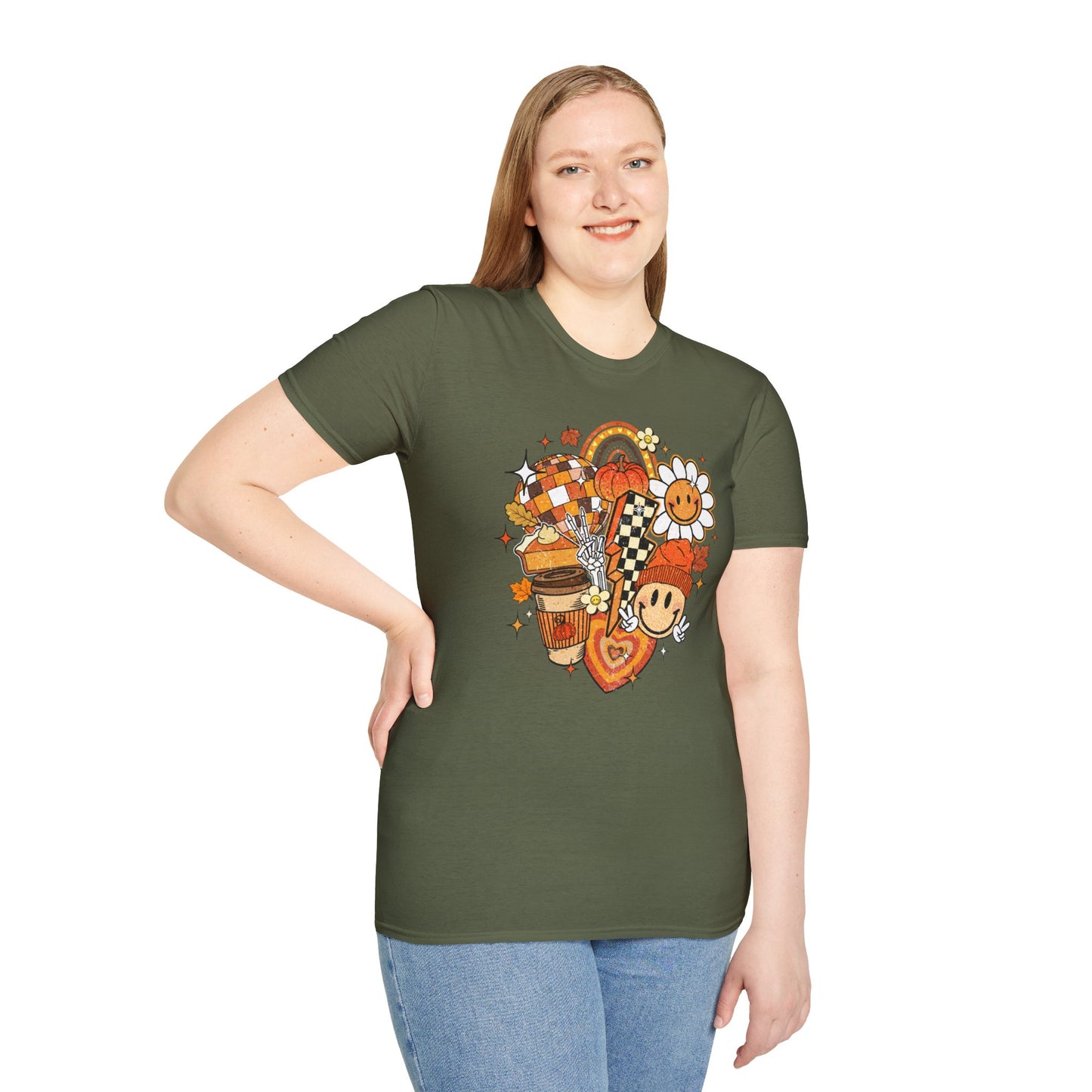 Retro Fall, Pumpkin Spice Unisex Jersey Short Sleeve Tee