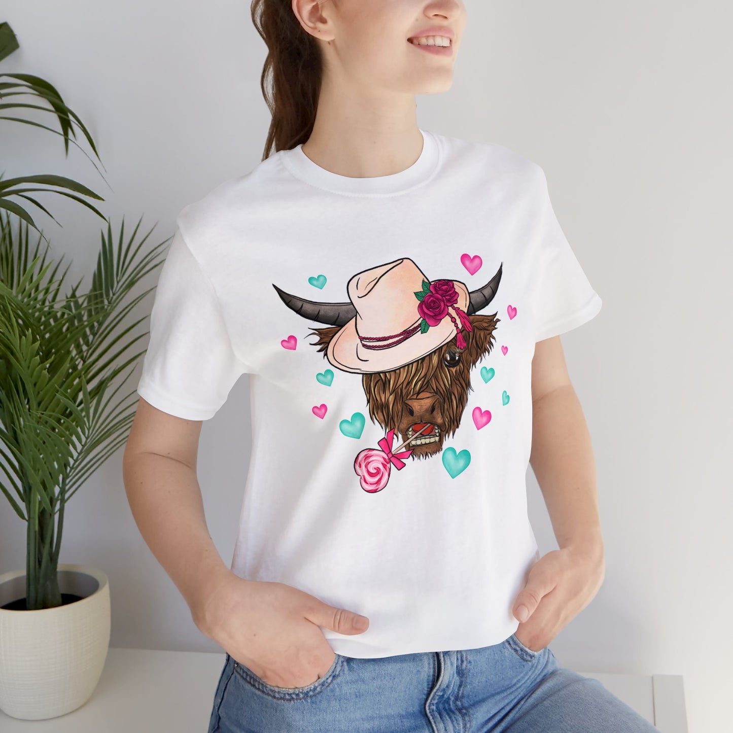 Lolli Pop Cow Unisex Jersey Short Sleeve Tee