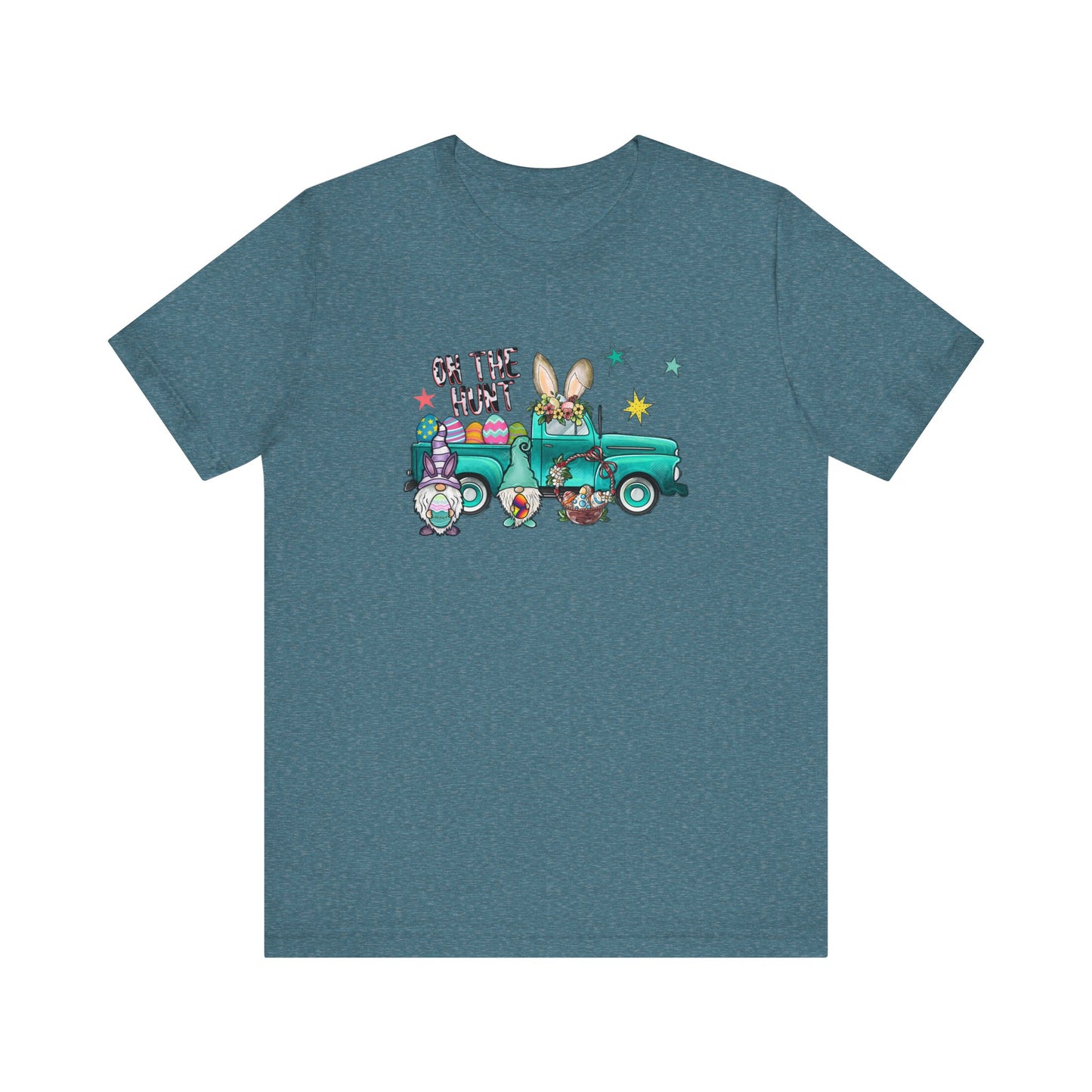 On the Hunt Easter Vintage Truck Unisex Jersey Short Sleeve Tee