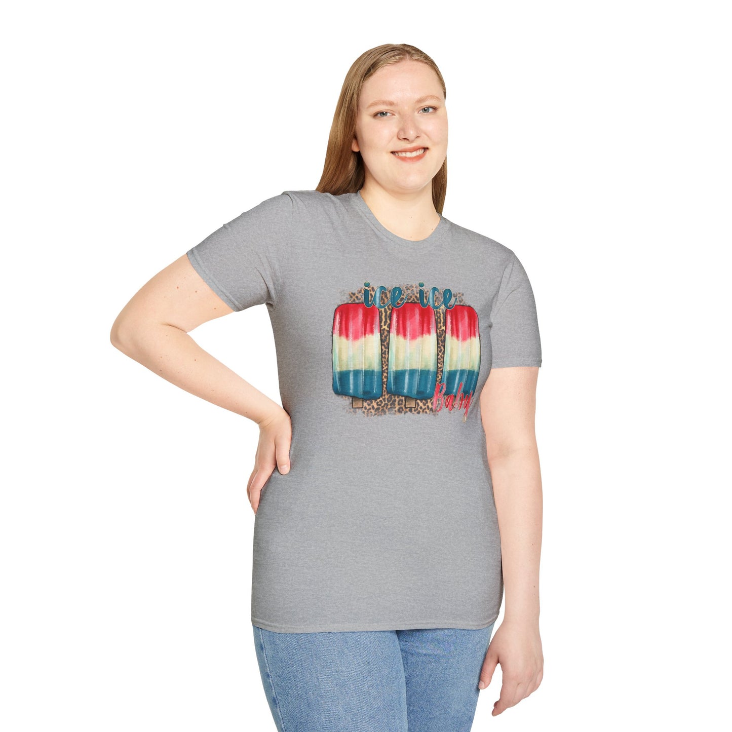 Ice Ice Baby Americana T-Shirt — Red, White & Blue Funny Song Tee