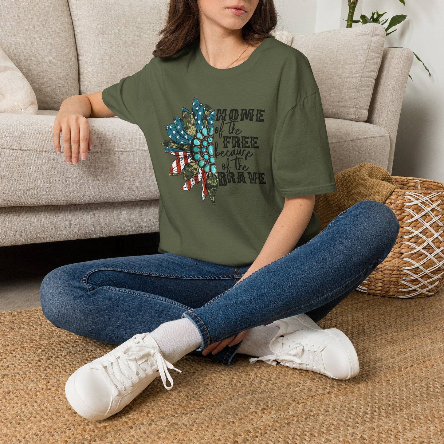 Americana "Home of the Free Because of the Brave" T-Shirt