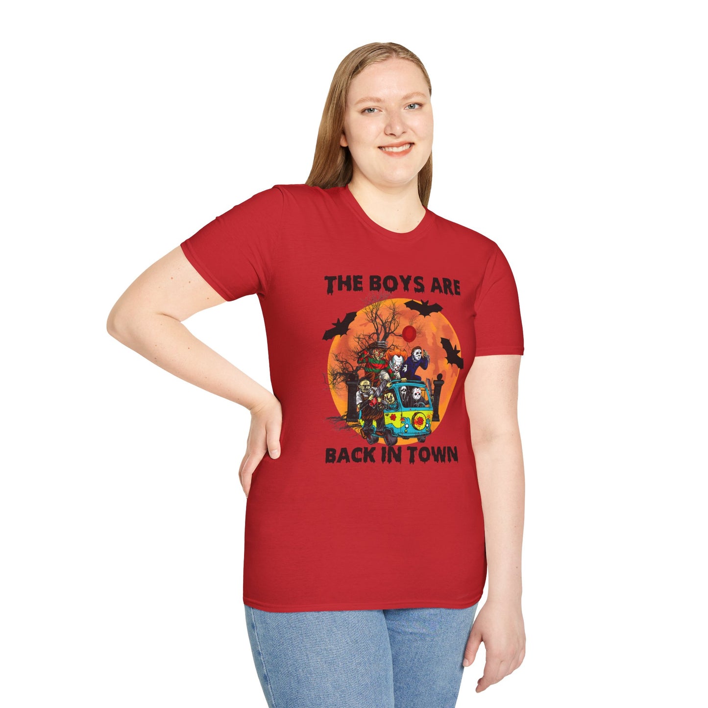 The Boys Are Back in Town, Scary Movie Men Unisex Softstyle T-Shirt