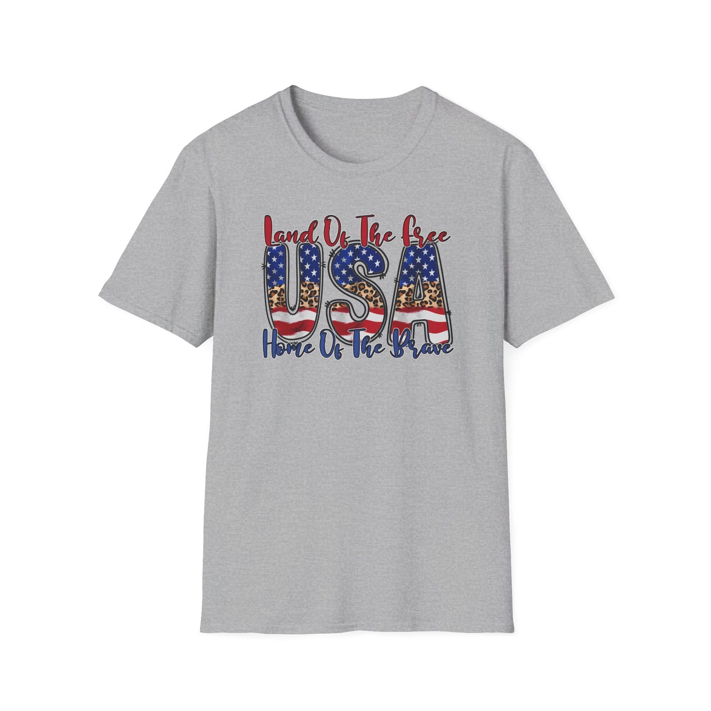 Land of the Free Because of the Brave T-Shirt — USA Flag Americana