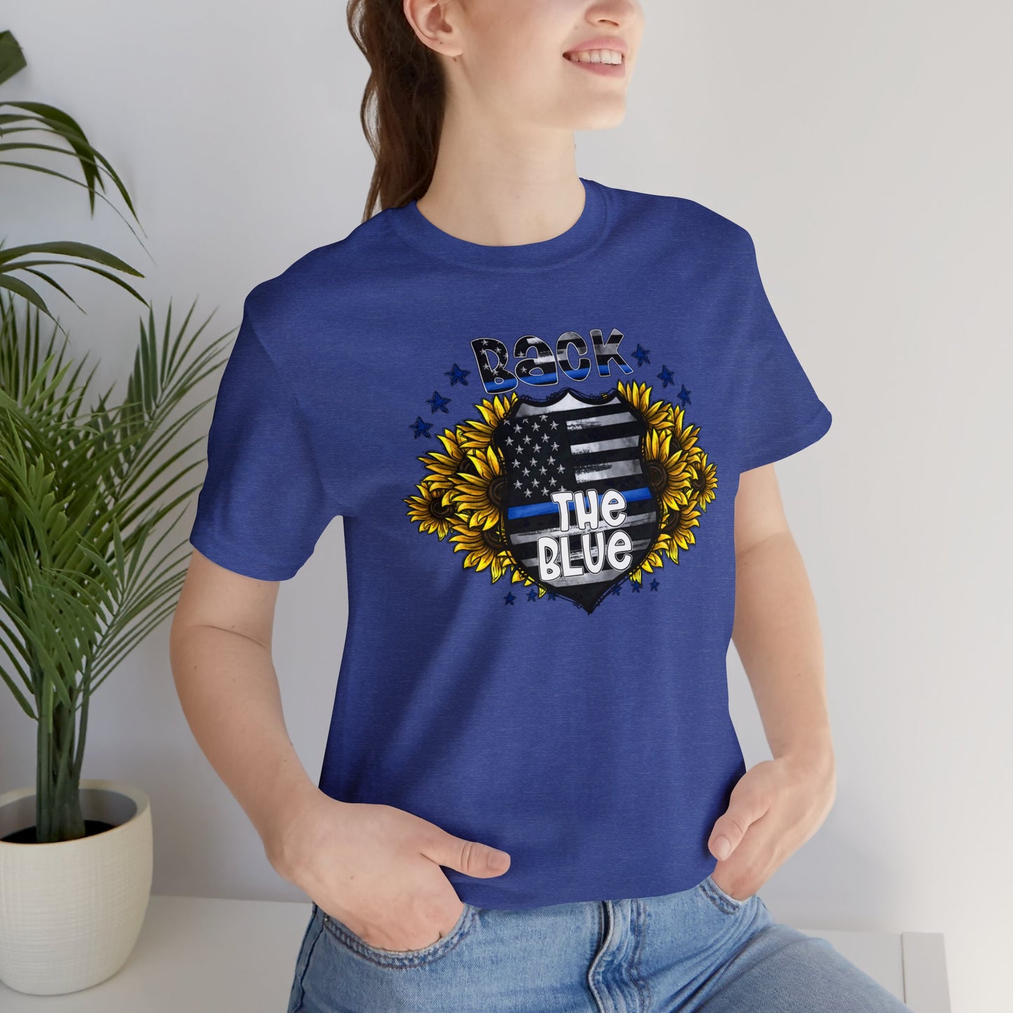 Sunflower Back the Blue Unisex Jersey Short Sleeve Tee