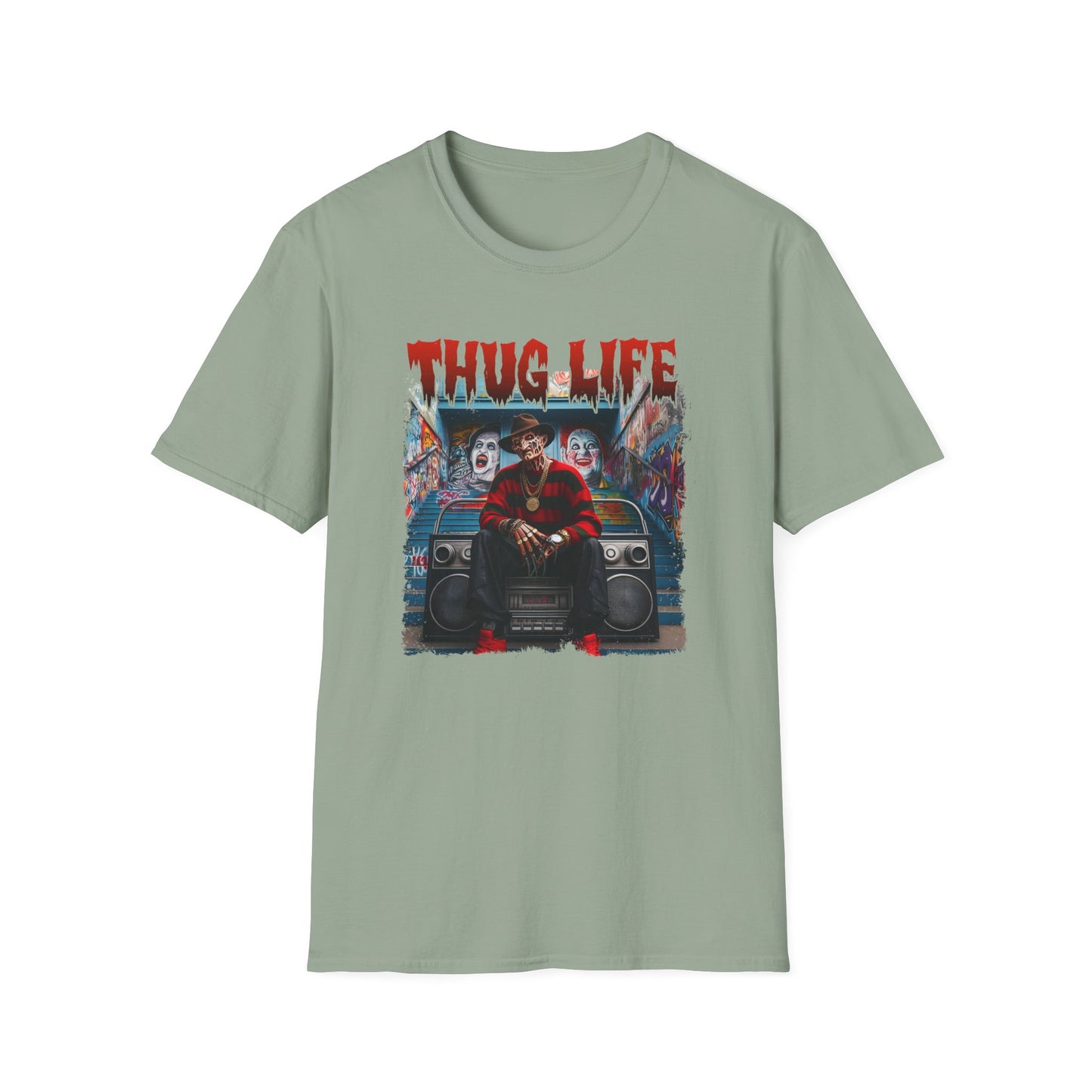 Graphic Tee Thug Life Freddy Kruger Nightmare On Elm Street T-Shirt