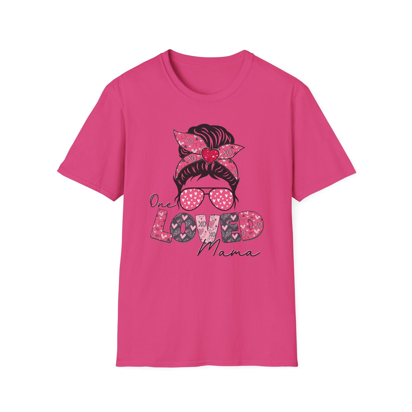 One Loved Mama Messy Bun T-Shirt | Mama Graphic Tee
