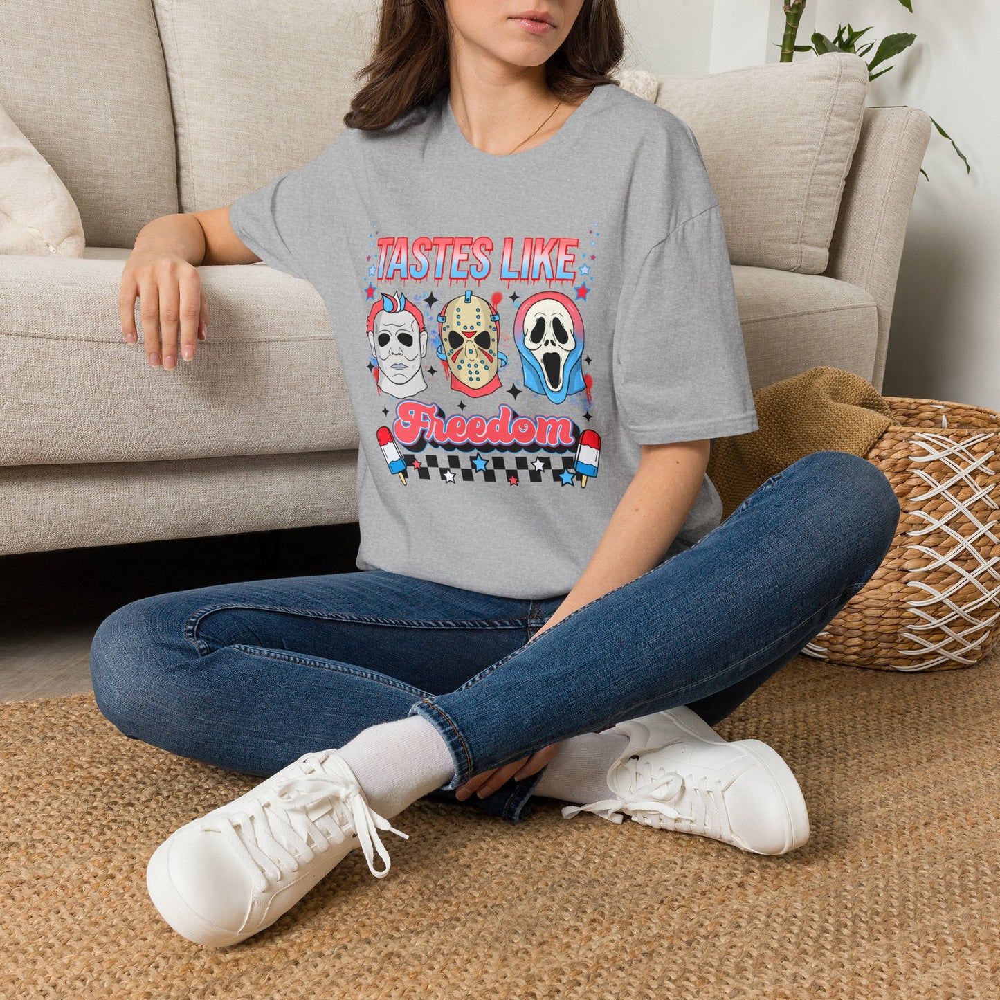 4th of July 'Taste Like Freedom' Horror Characters T-Shirt