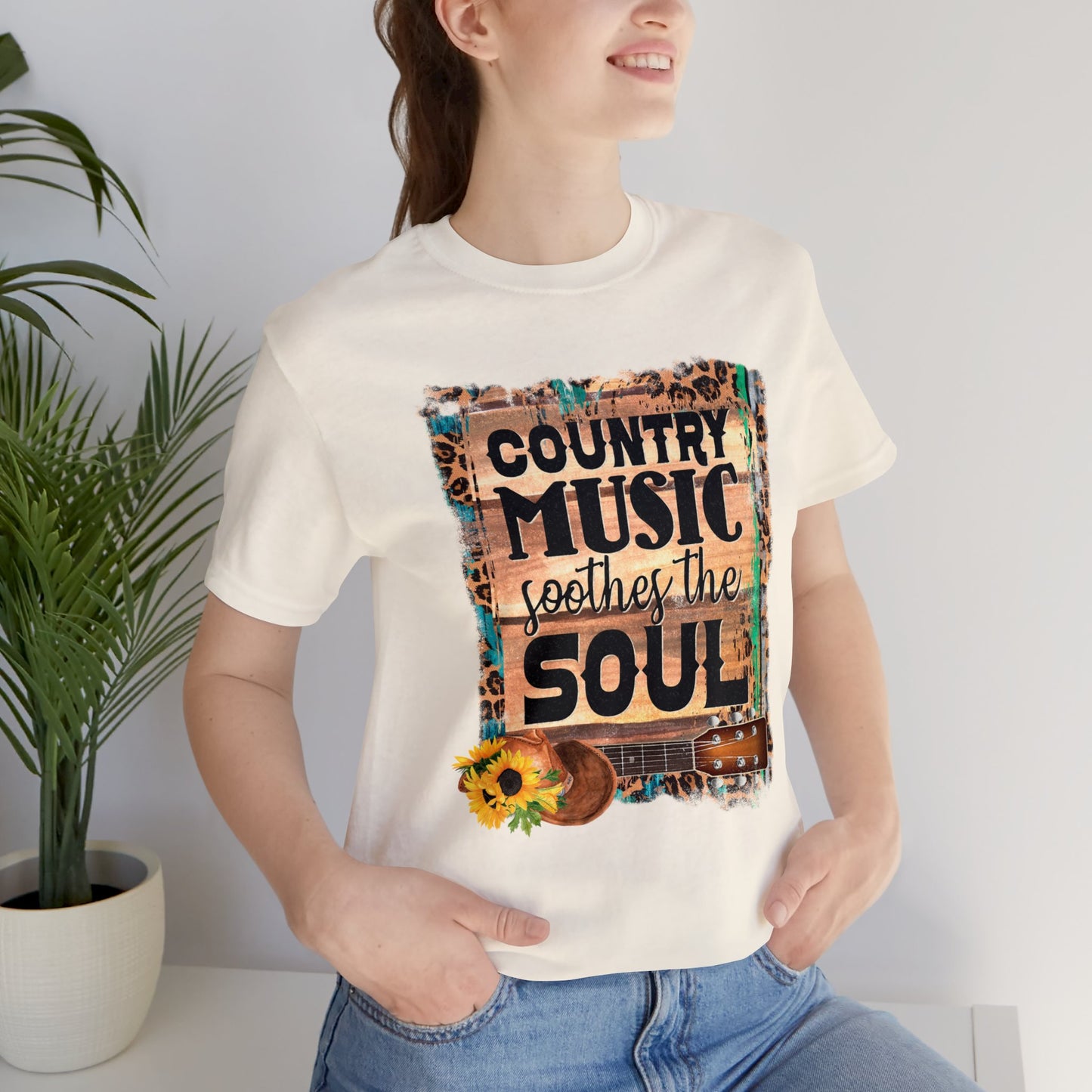 Country Music Soothes the Soul Unisex Jersey Short Sleeve Tee