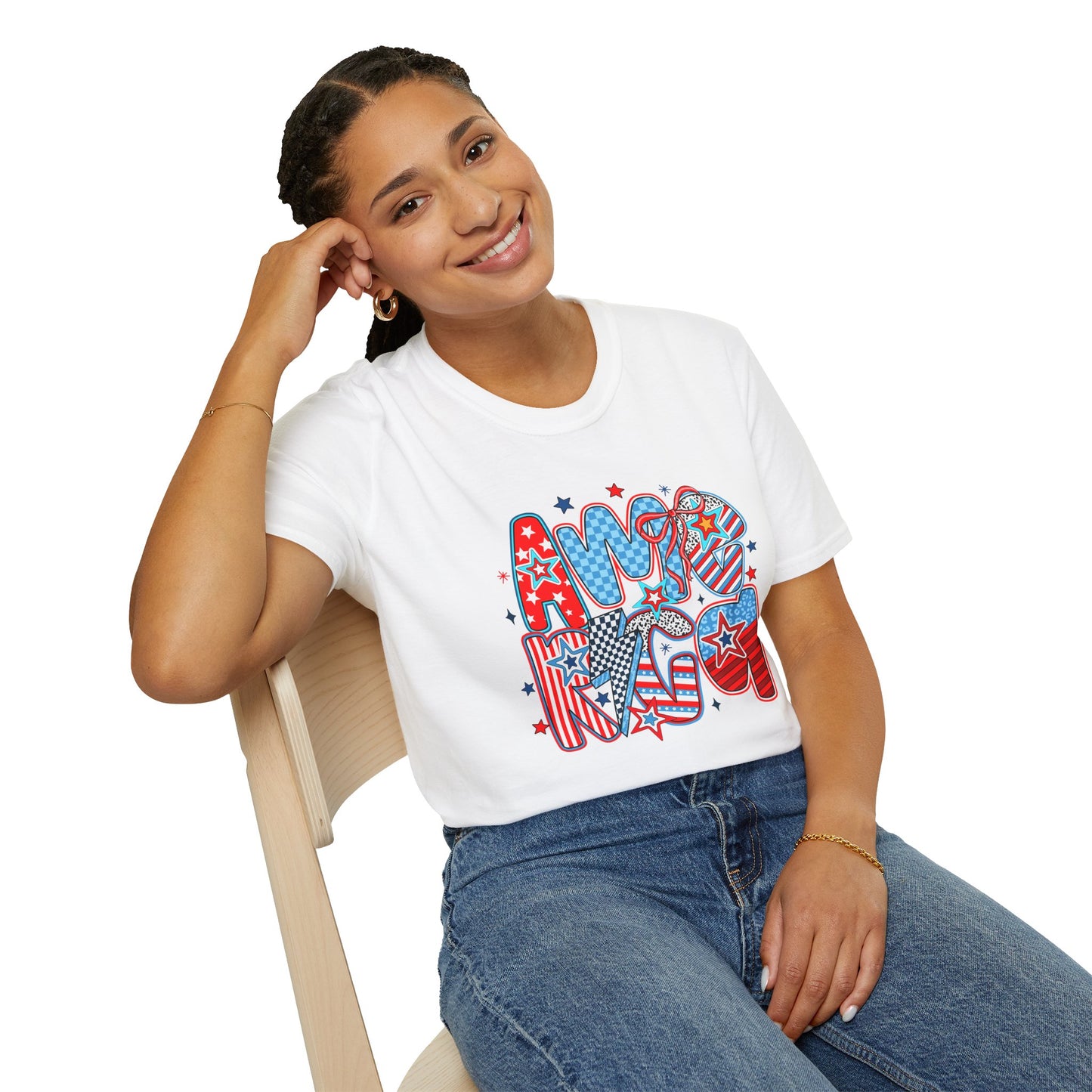 Stars and Stripes America T-Shirt | Red White Blue Americana