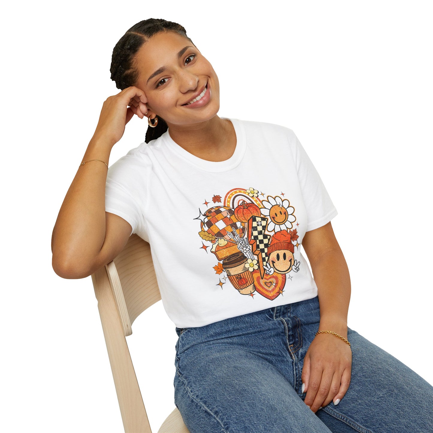 Retro Fall, Pumpkin Spice Unisex Jersey Short Sleeve Tee