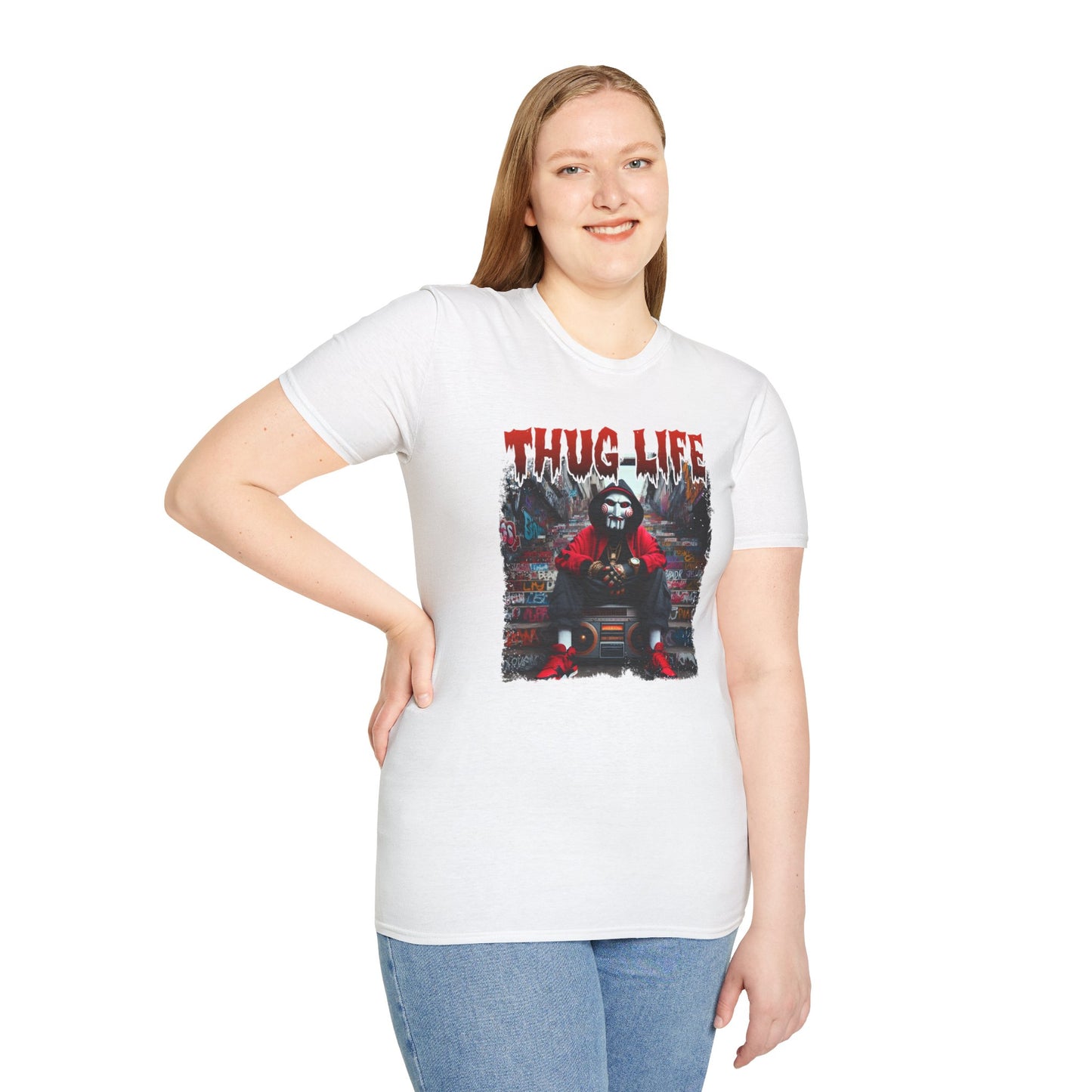 Thug Life T-Shirt with Jigsaw Let's Play a Game Design