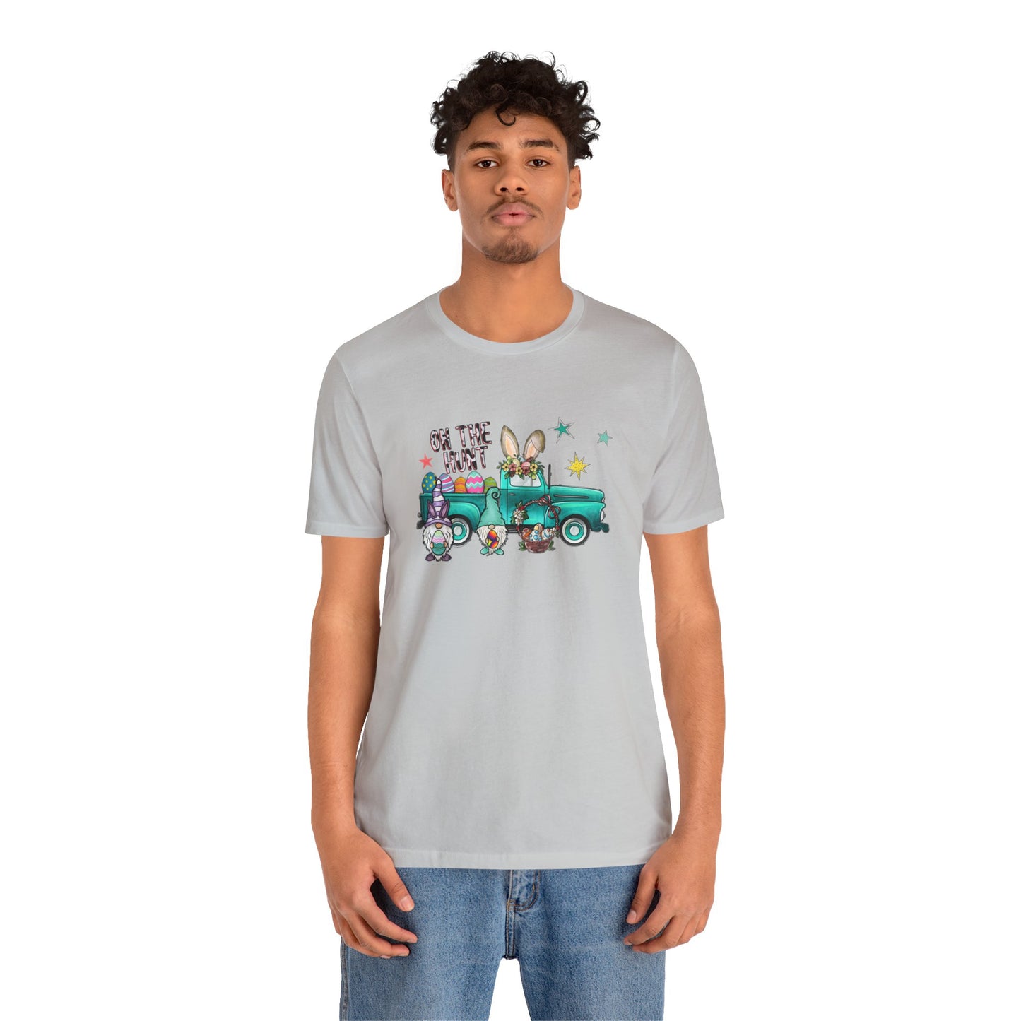 On the Hunt Easter Vintage Truck Unisex Jersey Short Sleeve Tee