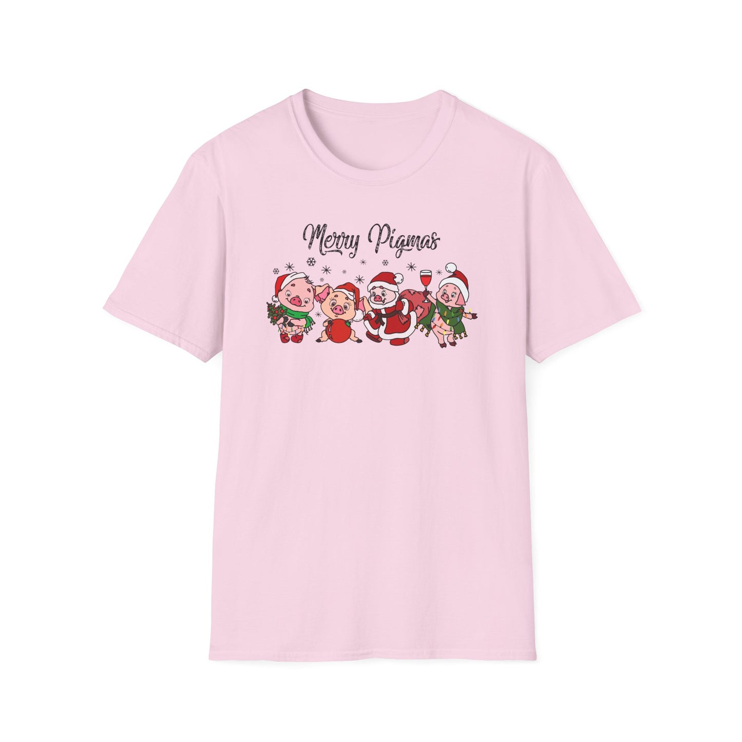 Merry Pigmas Unisex Heavy Cotton Tee, Merry Christmas Shirt, Pig Lover Christmas Shirt, Funny Pig Christmas Shirt, Farm Animal Shirt