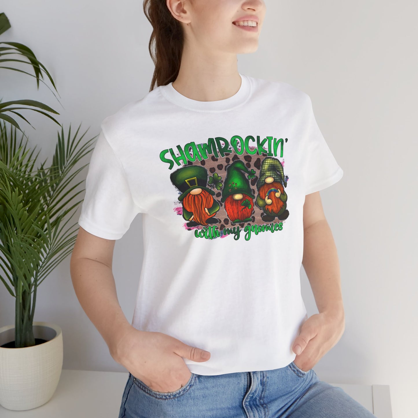 Shamrockin' With My Gnomies Unisex Jersey Short Sleeve Tee