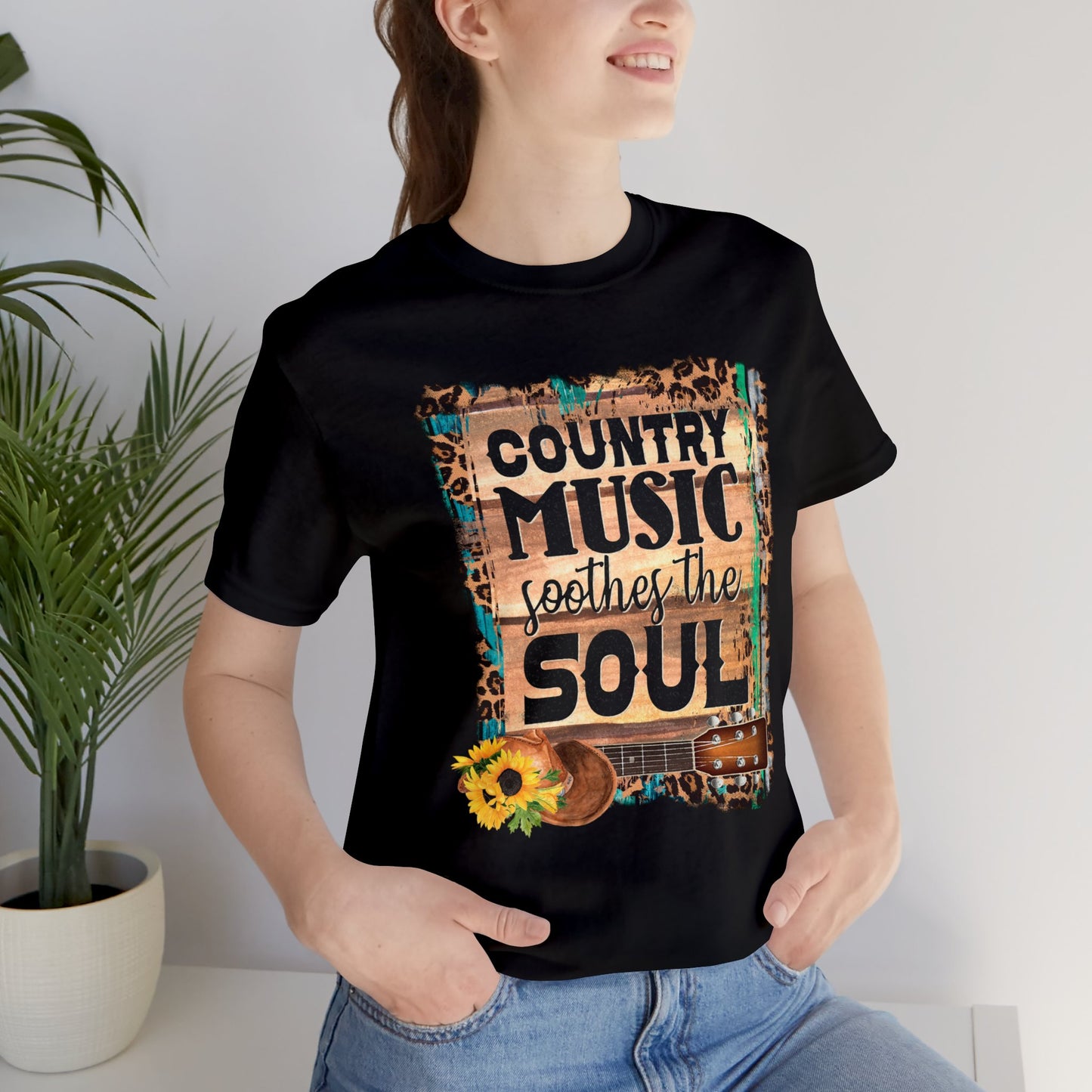 Country Music Soothes the Soul Unisex Jersey Short Sleeve Tee