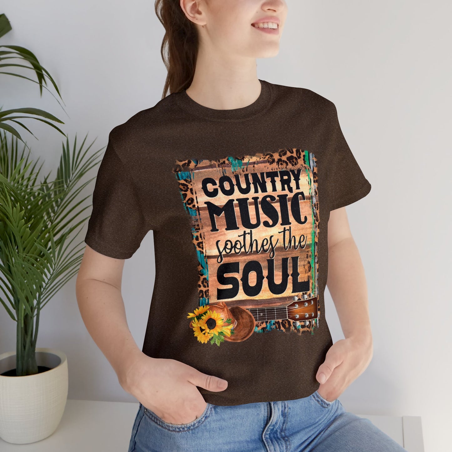 Country Music Soothes the Soul Unisex Jersey Short Sleeve Tee