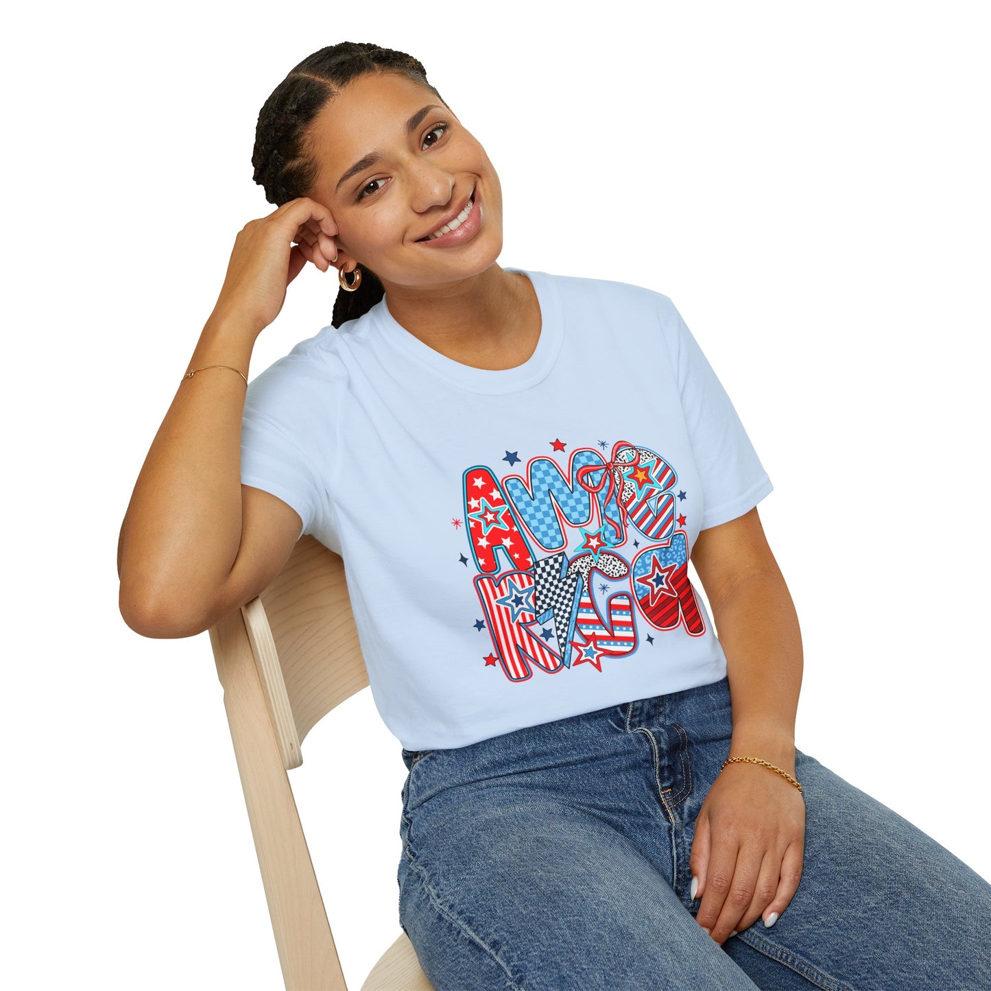 Stars and Stripes America T-Shirt | Red White Blue Americana