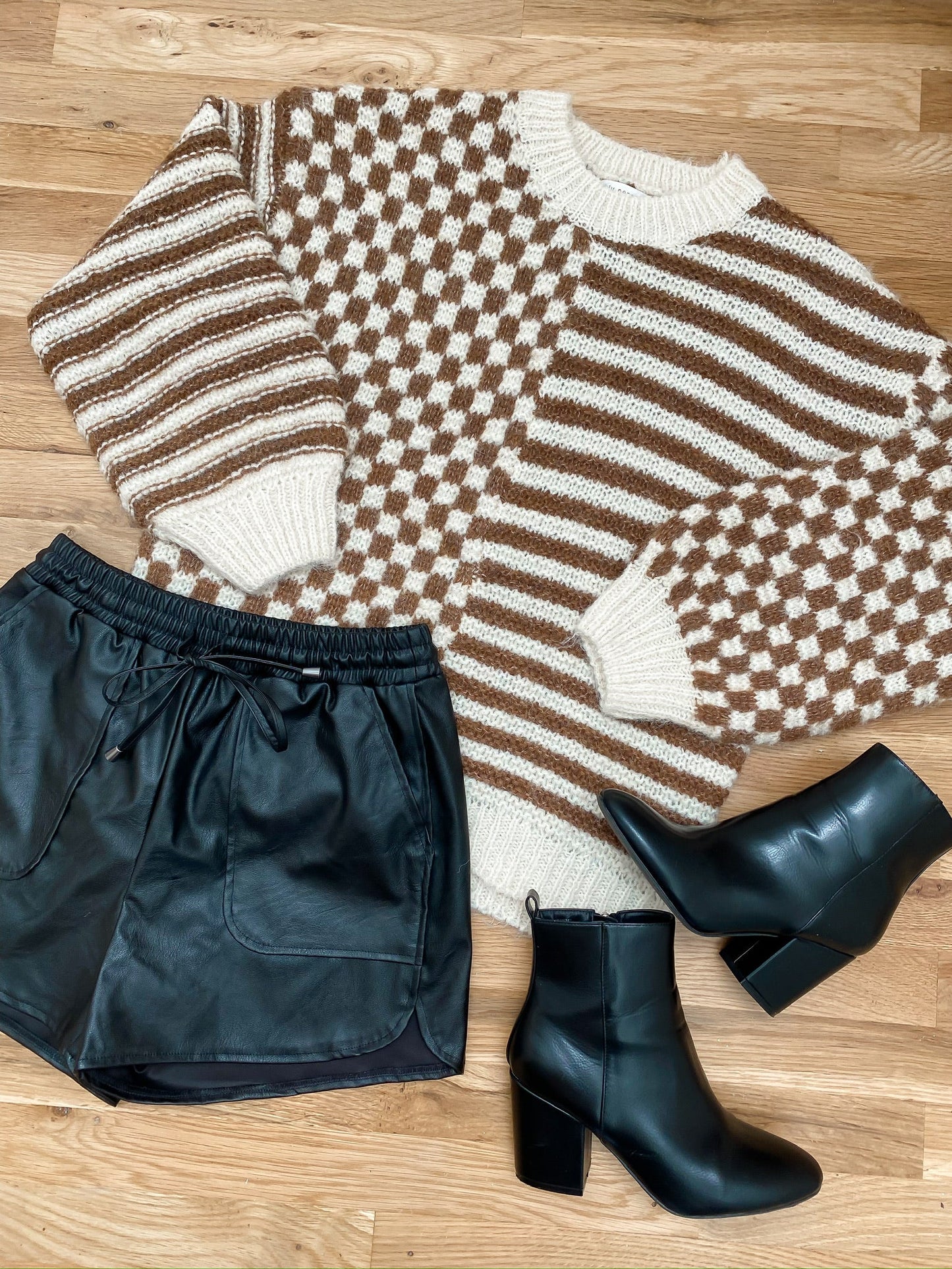Black Leather Shorts