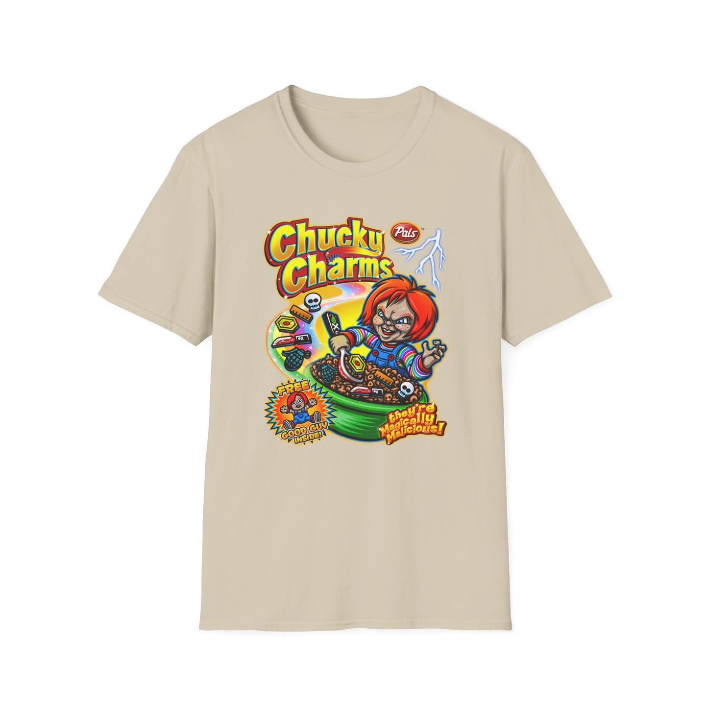 Unisex T-Shirt Chucky Charms Cereal Box Cover Design