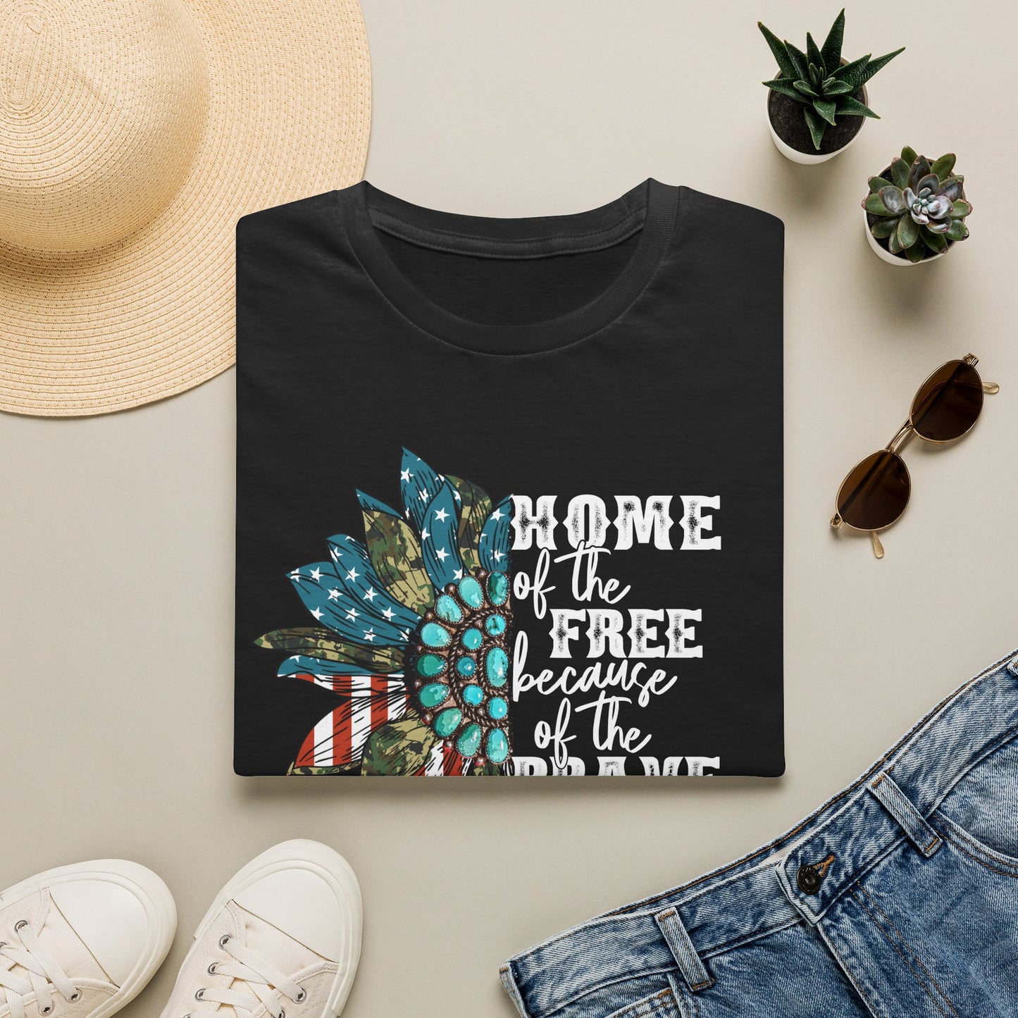 Americana "Home of the Free Because of the Brave" T-Shirt
