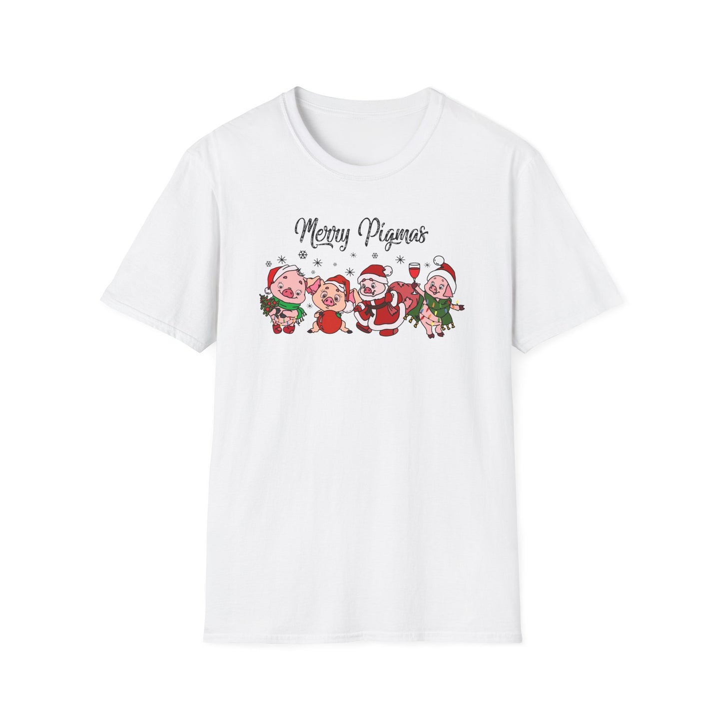 Merry Pigmas Unisex Heavy Cotton Tee, Merry Christmas Shirt, Pig Lover Christmas Shirt, Funny Pig Christmas Shirt, Farm Animal Shirt