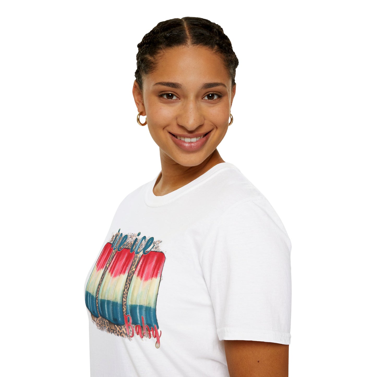 Ice Ice Baby Americana T-Shirt — Red, White & Blue Funny Song Tee