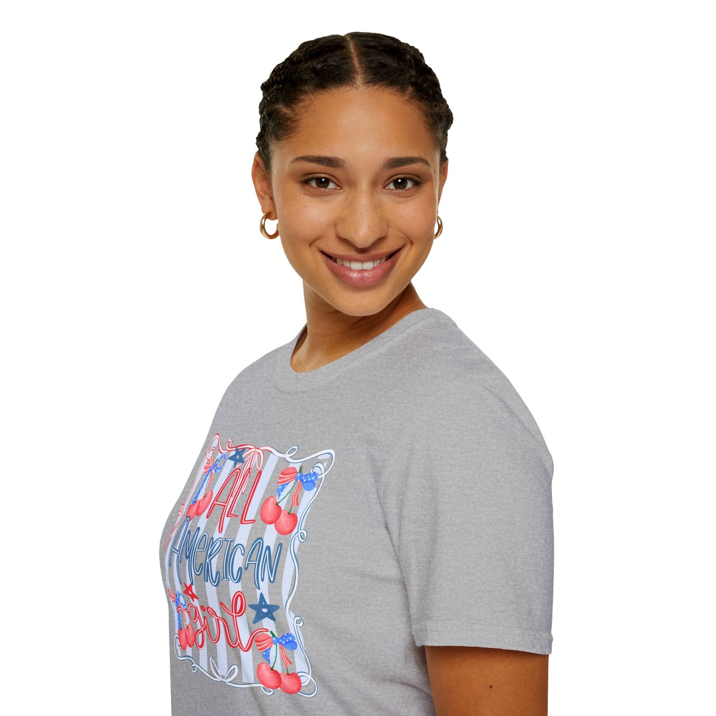 All American Girl Cherries T-Shirt | Cute Girlie Cherry Design