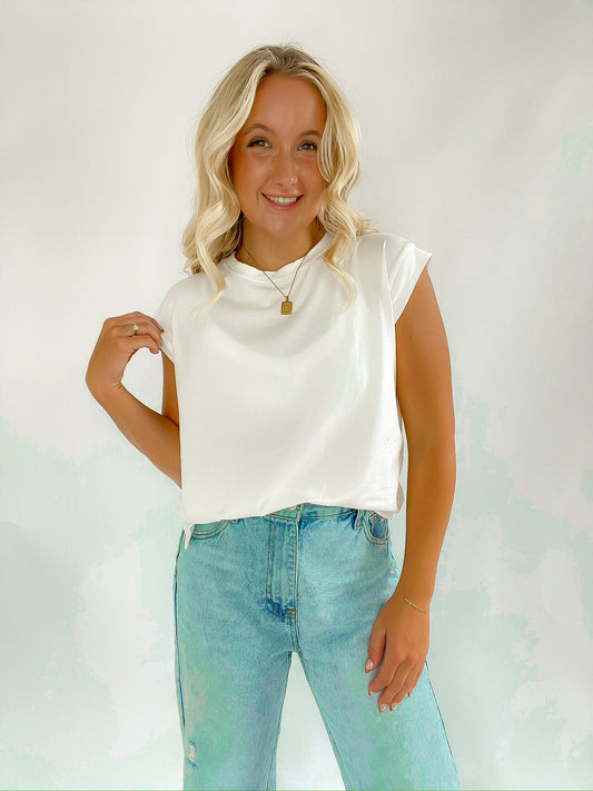 Solid Basic Top- Ivory