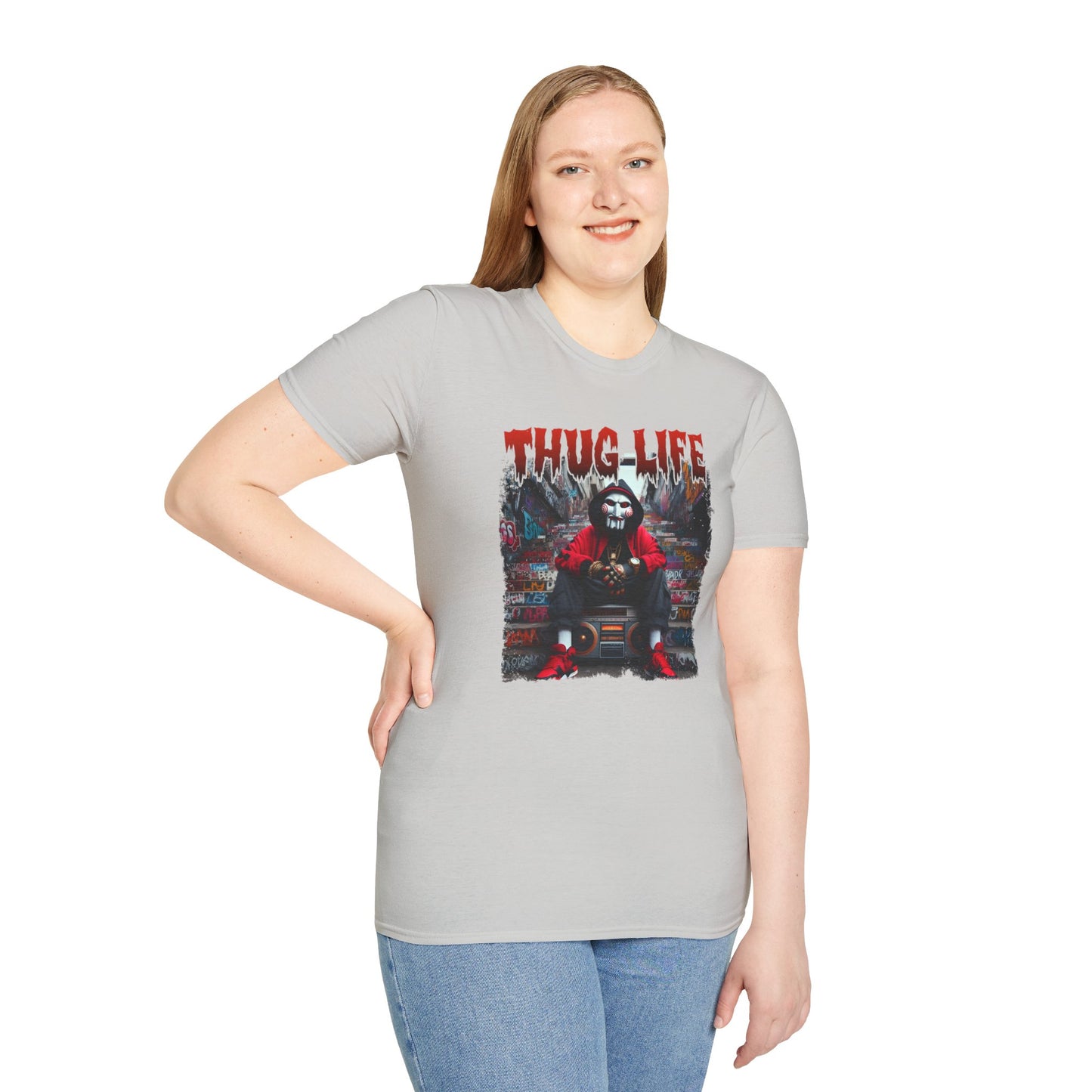 Thug Life T-Shirt with Jigsaw Let's Play a Game Design