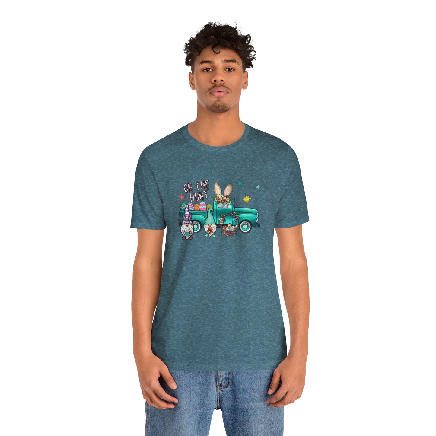 On the Hunt Easter Vintage Truck Unisex Jersey Short Sleeve Tee