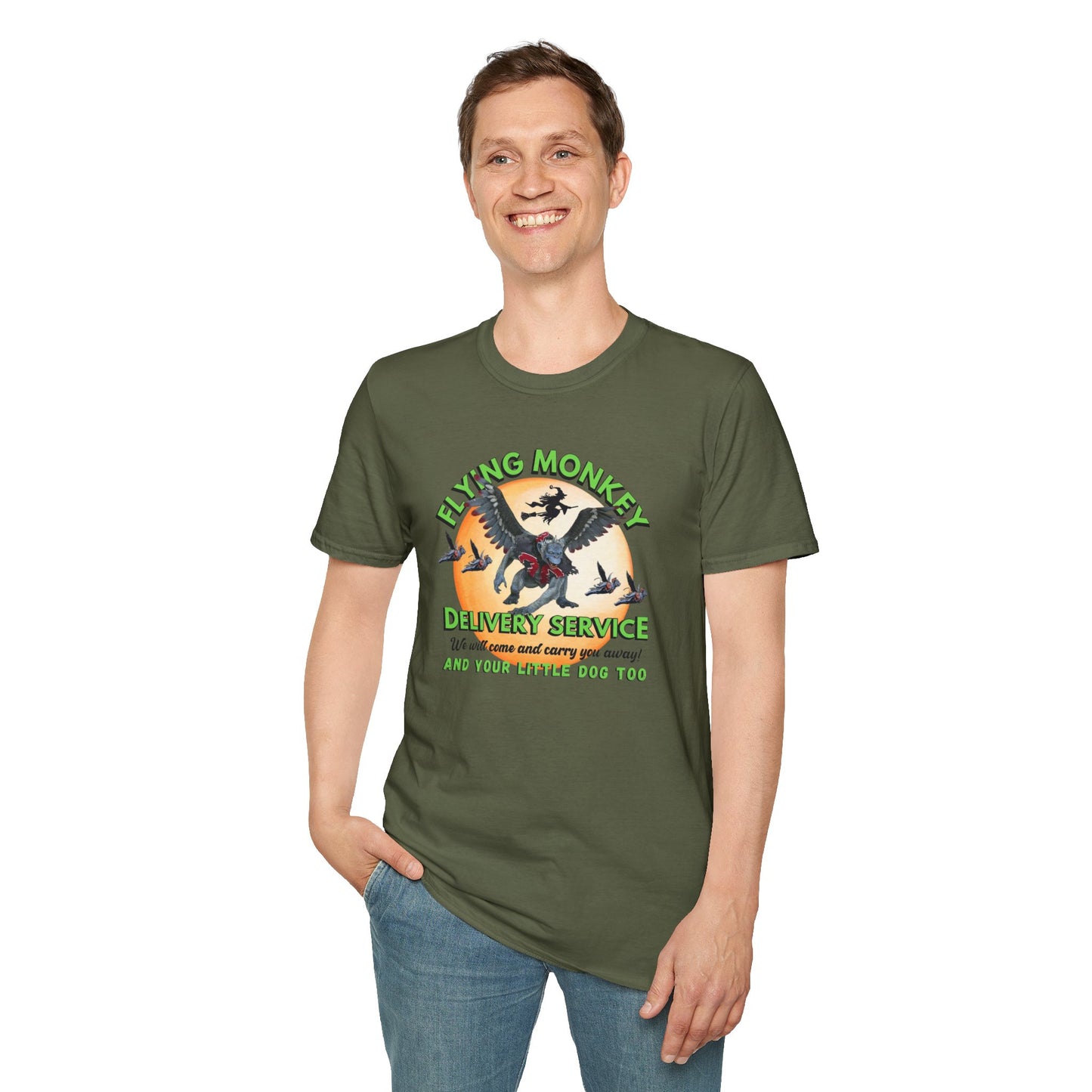 Flying Monkey Delivery Service Unisex Jersey Short Sleeve Tee