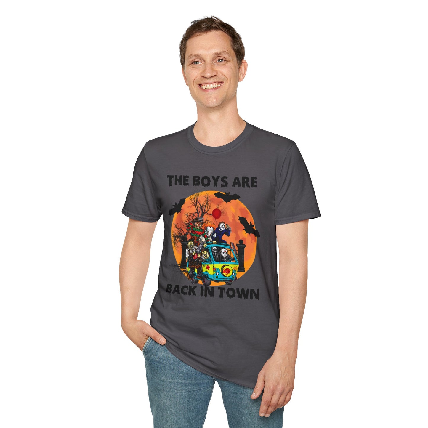 The Boys Are Back in Town, Scary Movie Men Unisex Softstyle T-Shirt