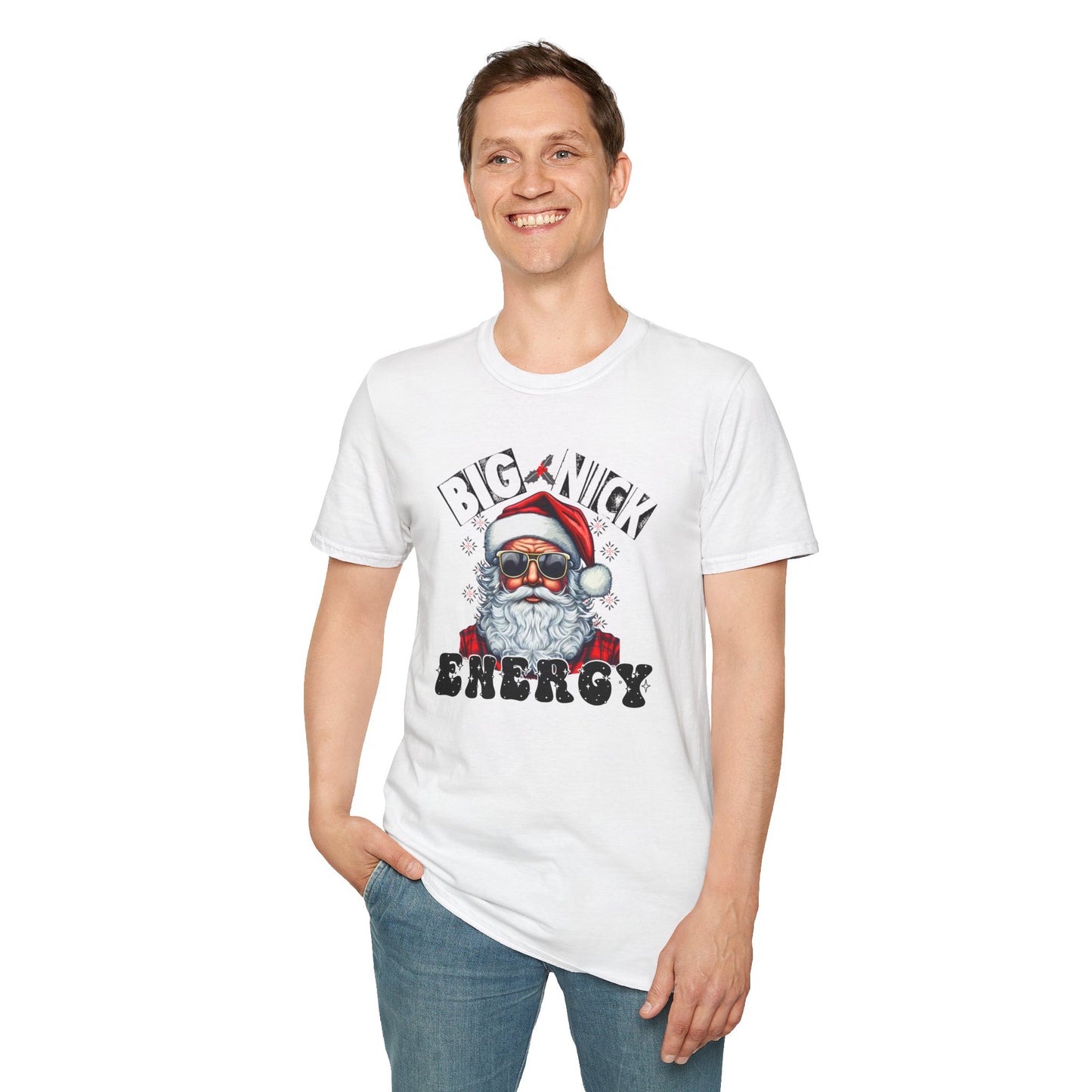 Big Nick Energy Unisex Heavy Cotton Tee, Santa Tee, Santa Christmas Shirt, Big Santa Energy Shirt, Funny Christmas Tee, Adult Chirstmas Tee