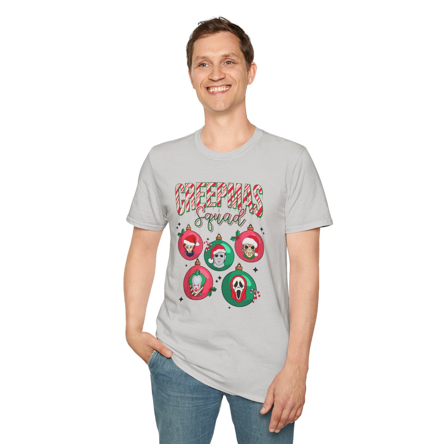 Creepmas Squad Unisex Cotton Tee, Horror Christmas Tee, Chucky Christmas Tee, Jason, Christmas Tee, Michael Christmas Tee, Scream Christmas