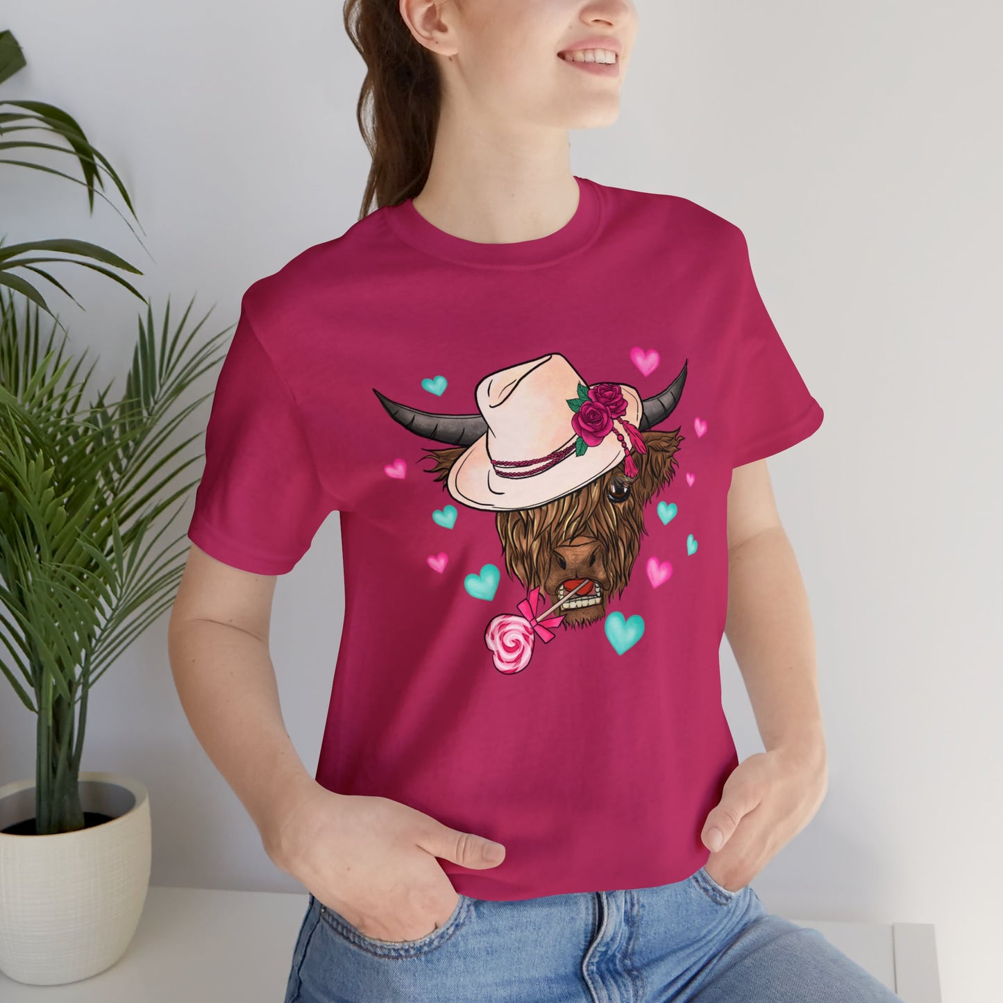 Lolli Pop Cow Unisex Jersey Short Sleeve Tee