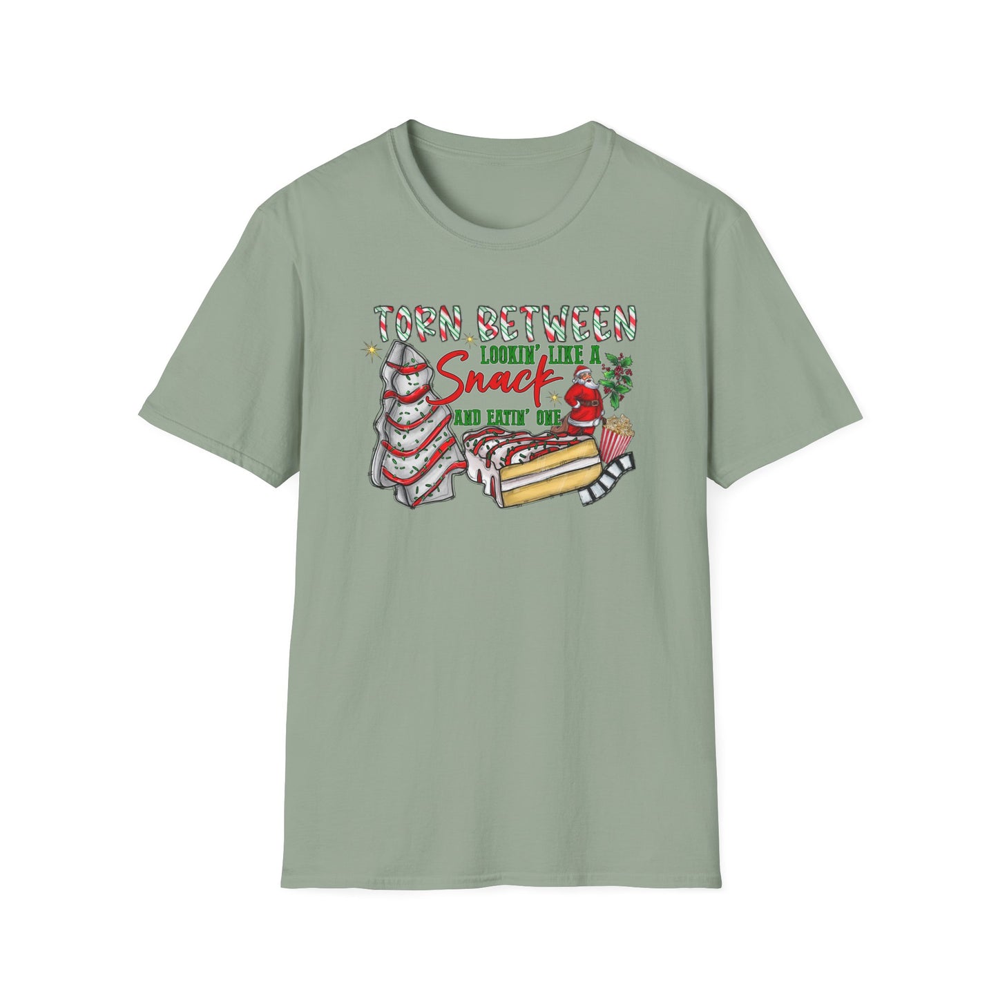 Torn Between Lookin' Like a Snack and Eatin' One Unisex Heavy Cotton Tee, Little Debbie Tree Snack Cake, Snack Shirt, Lookin like Snack Tee