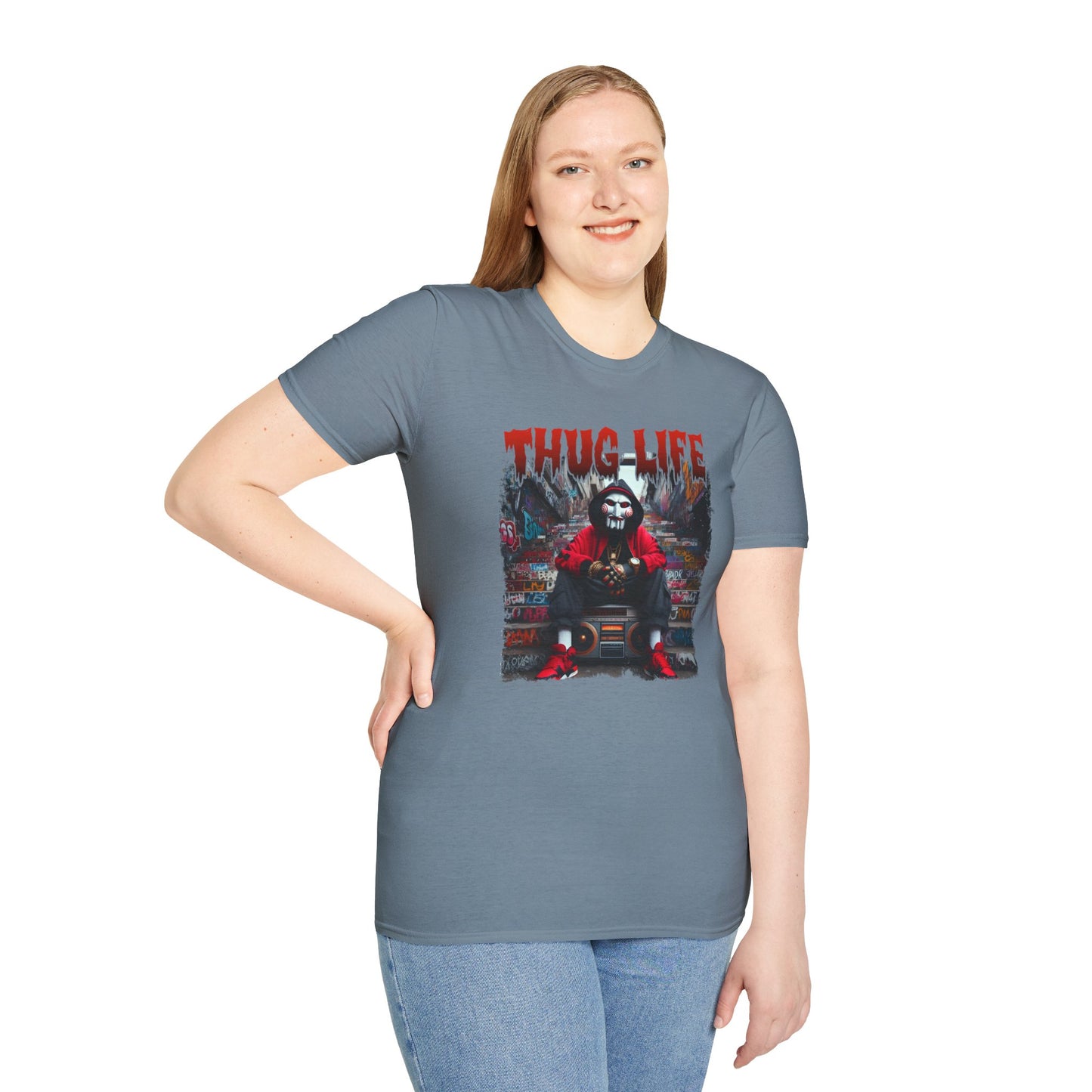 Thug Life T-Shirt with Jigsaw Let's Play a Game Design