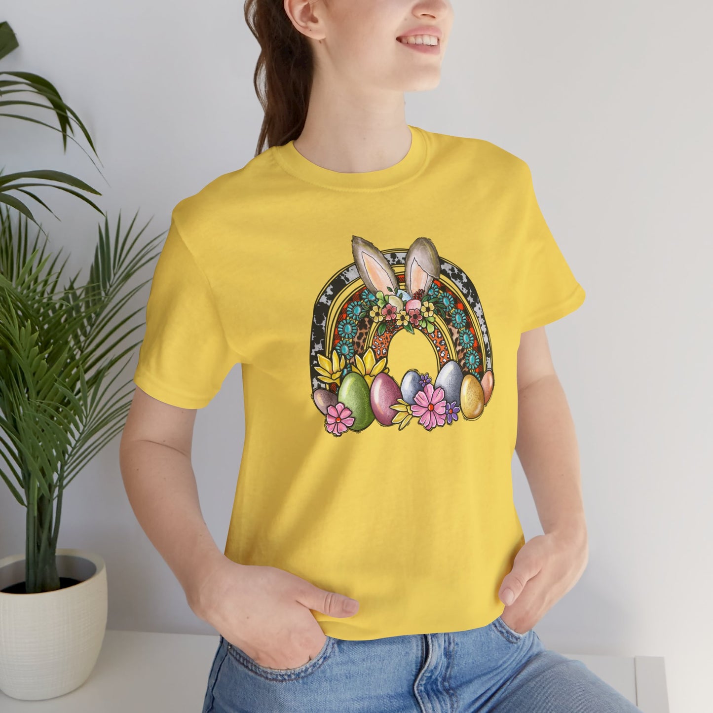 Easter Rainbow Unisex Jersey Short Sleeve Tee