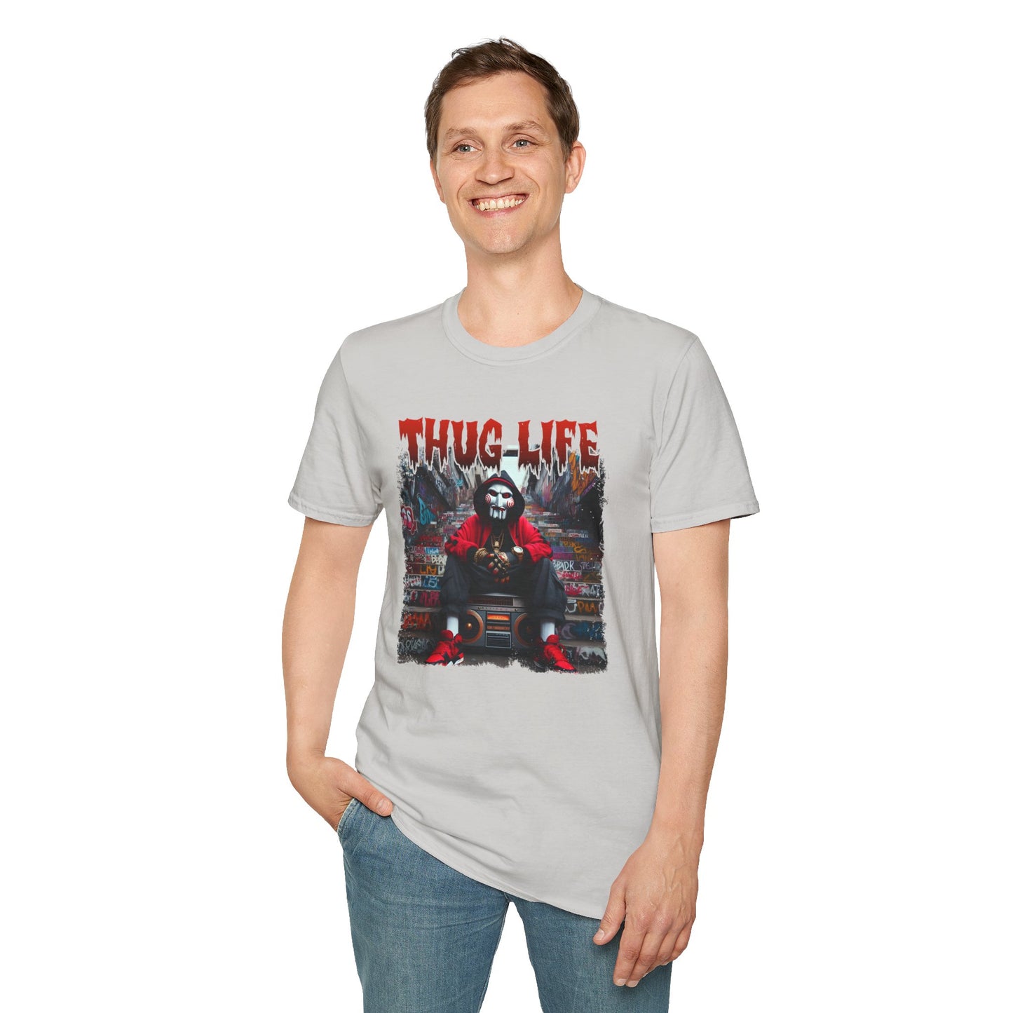 Thug Life T-Shirt with Jigsaw Let's Play a Game Design